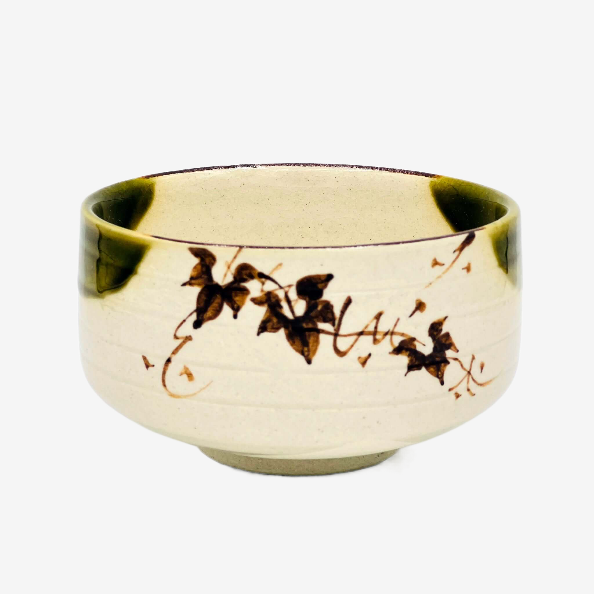 Oribe Forest Green Chawan - Japanese Matcha Bowl Matchaware Inoue Tea