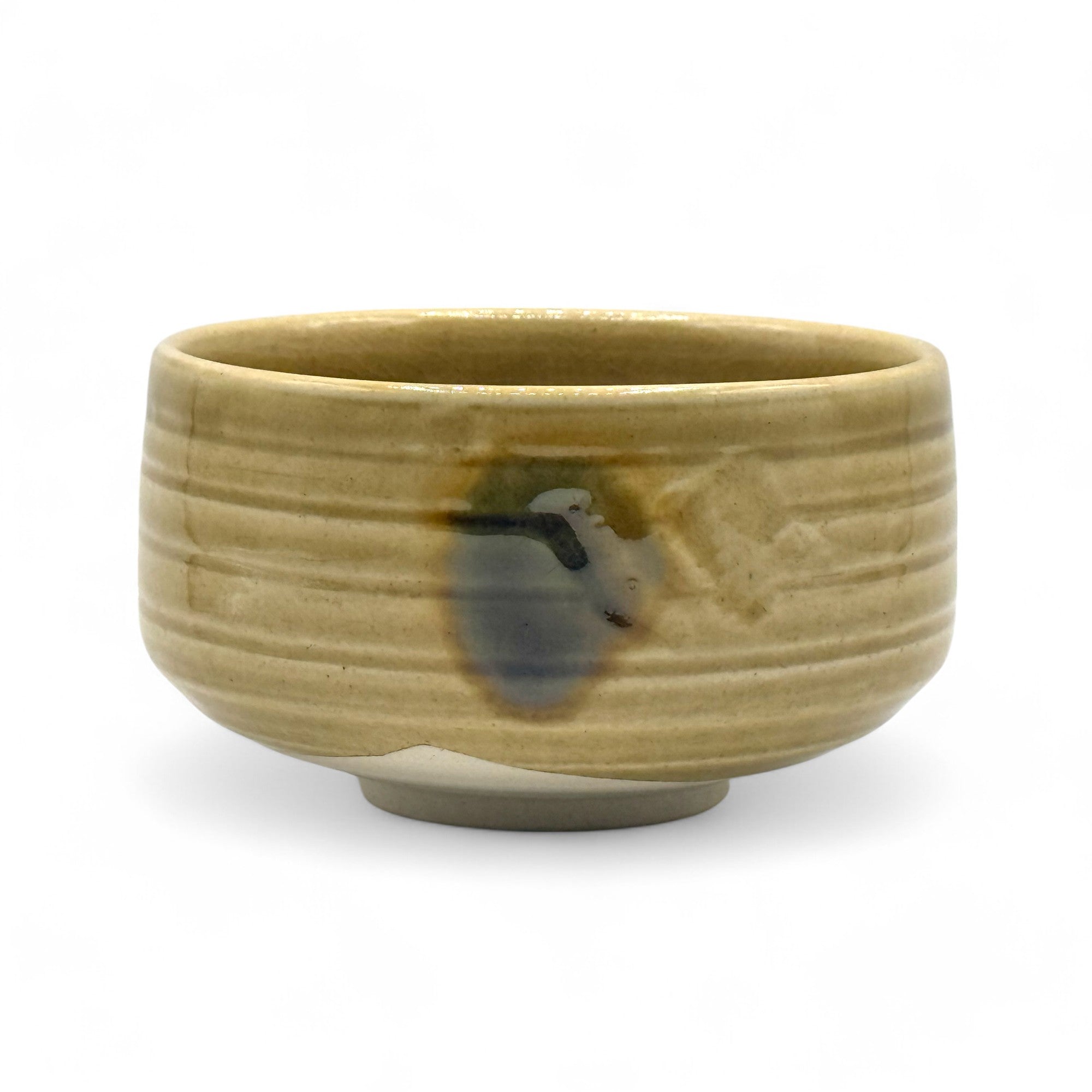 Kizeto Yellow Mino-yaki Chawan - Japanese Matcha Bowl