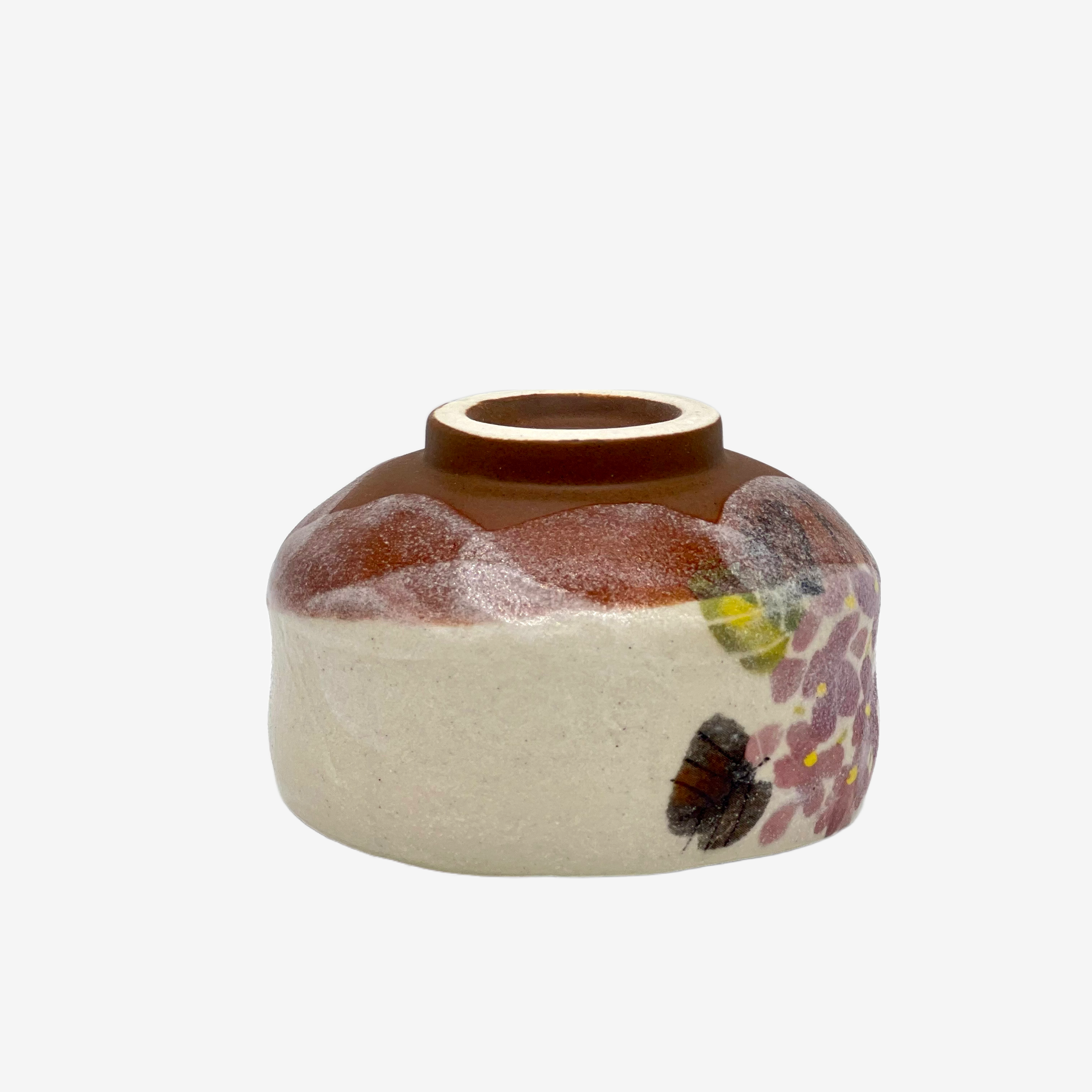 Hana Flower Beige Mini Chawan - Japanese Matcha Bowl Matchaware Inoue Tea