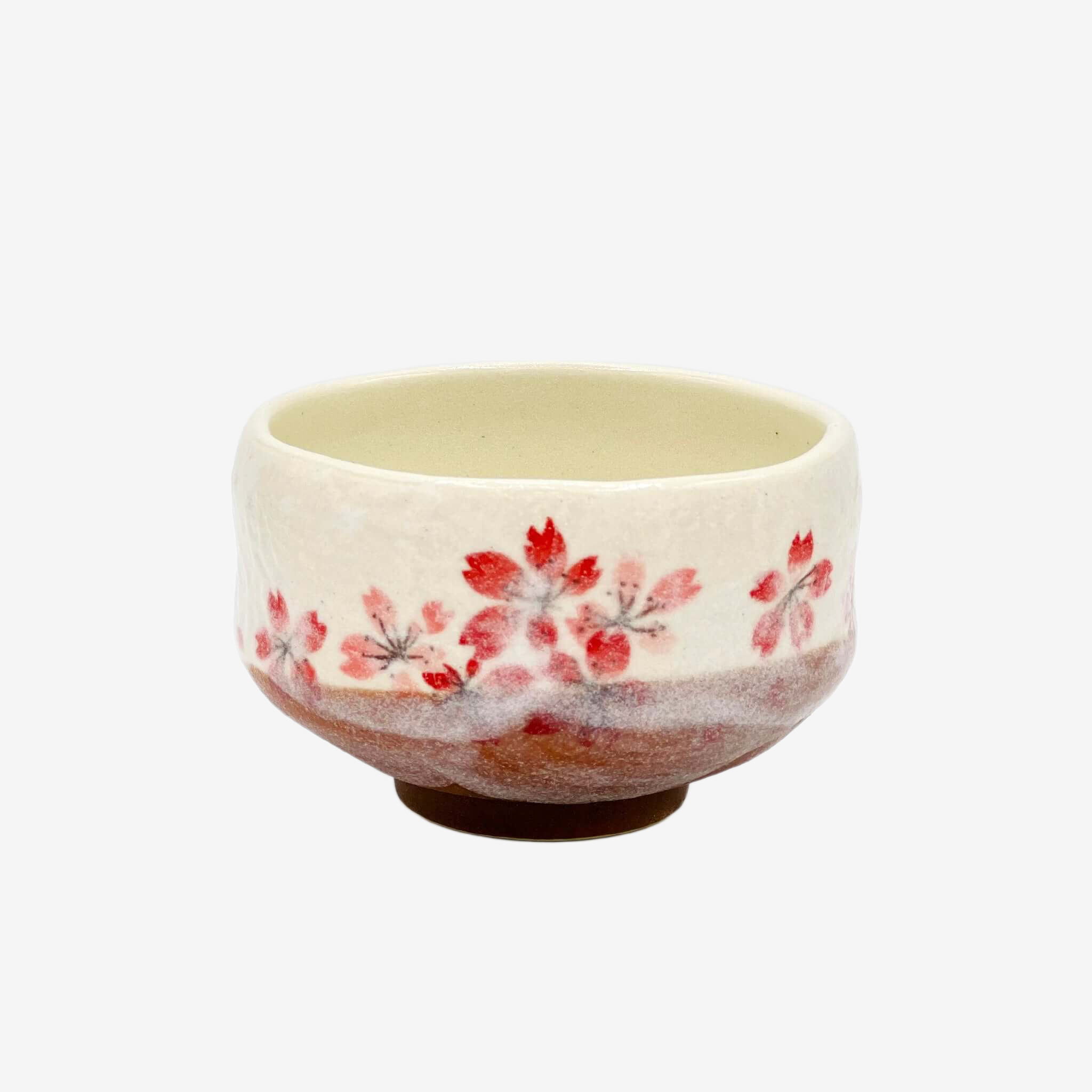 Sakura Hana Beige Mini Chawan - Japanese Matcha Bowl Matchaware Inoue Tea