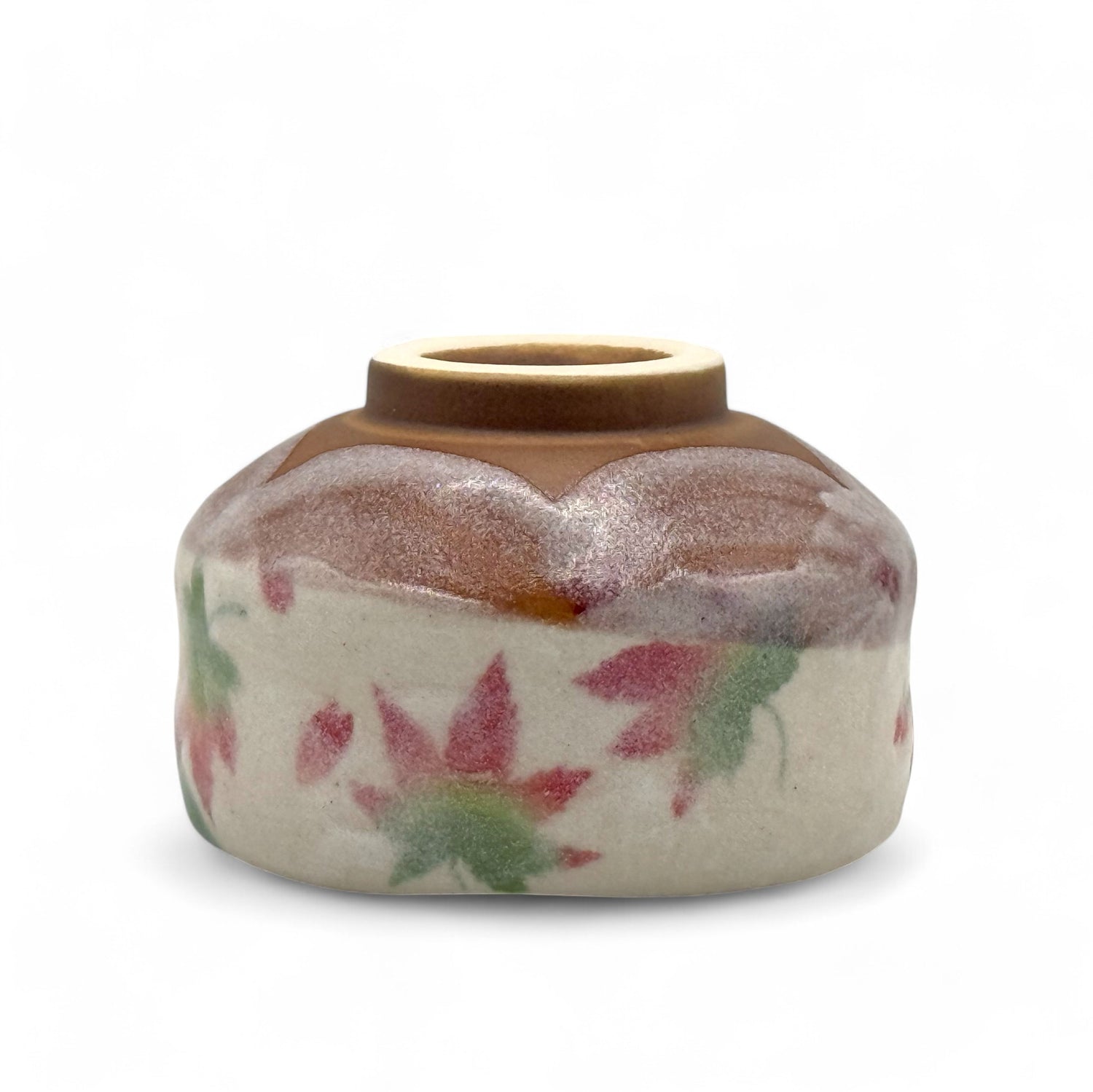 Forest Hana Beige Mino-yaki Chawan - Japanese Mini Matcha Bowl