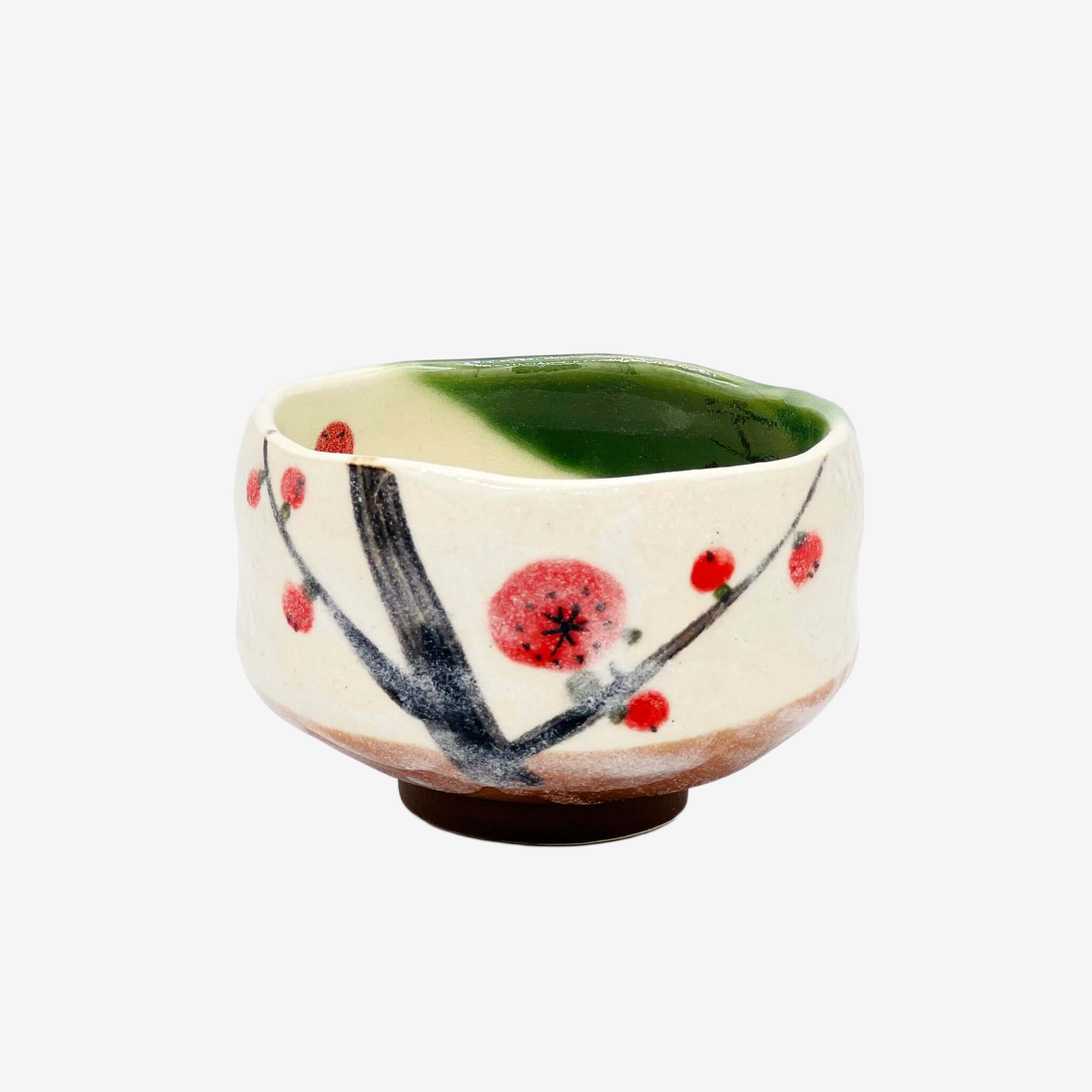 Cherry Blossom Beige Mini Chawan - Japanese Matcha Bowl Matchaware Inoue Tea