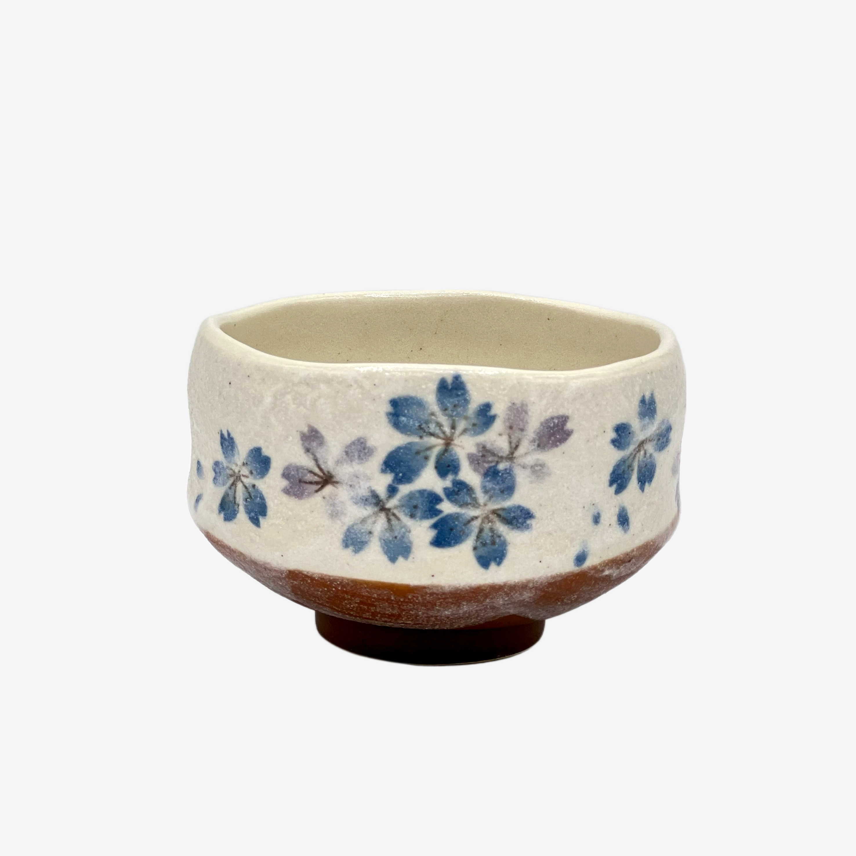 Winter Hana Beige Mini Chawan - Japanese Matcha Bowl