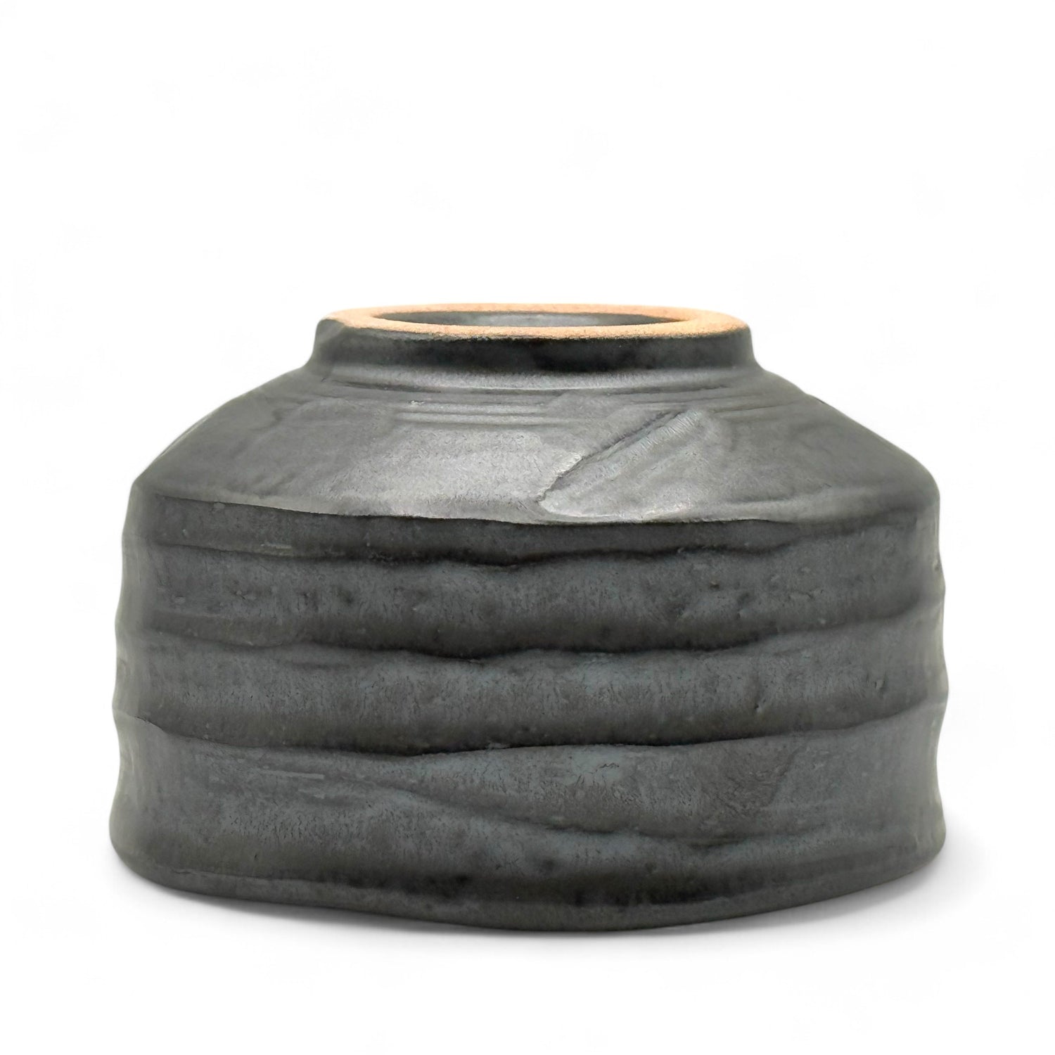 Sekitan Black Mino-yaki Chawan - Japanese Matcha Bowl