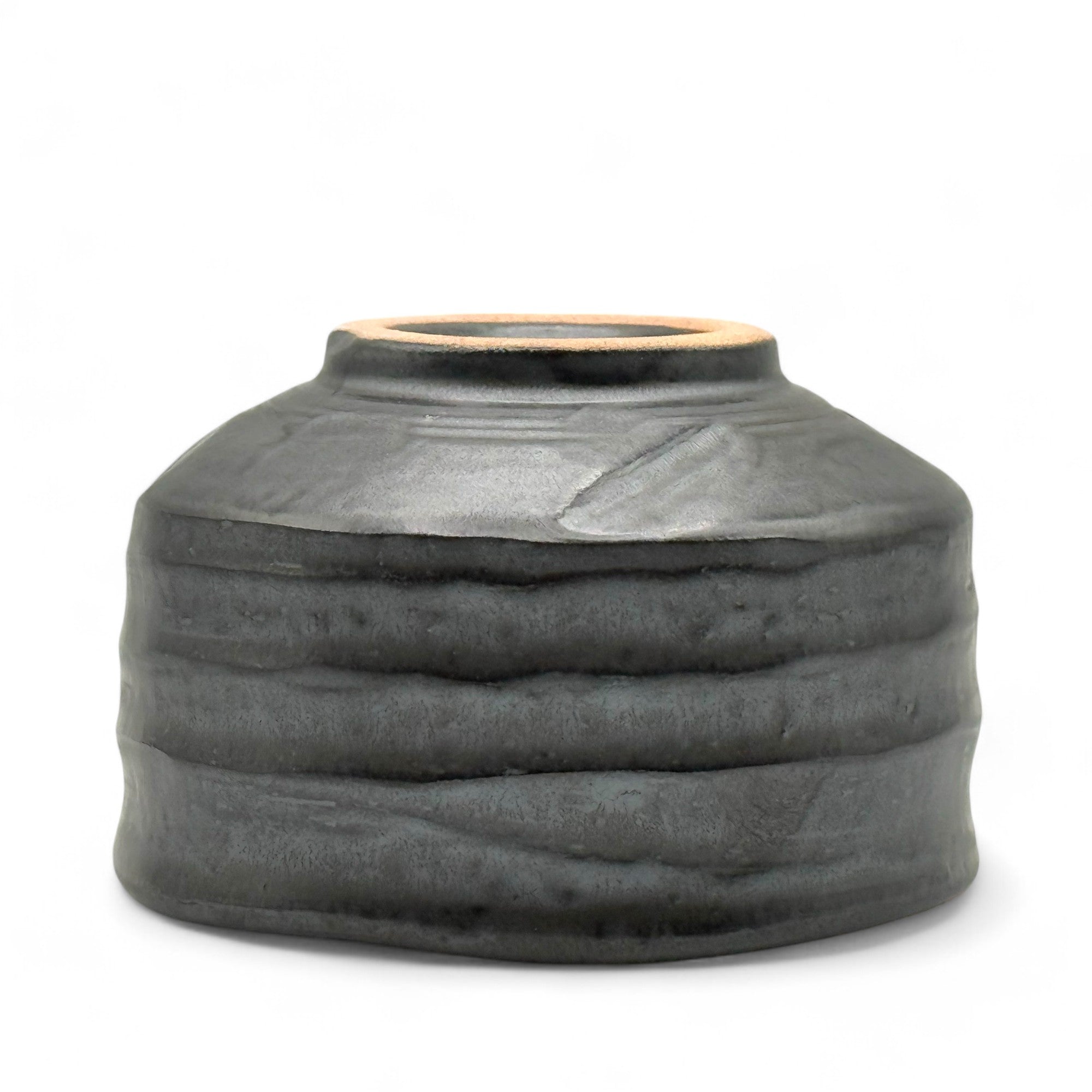 Sekitan Black Mino-yaki Chawan - Japanese Matcha Bowl