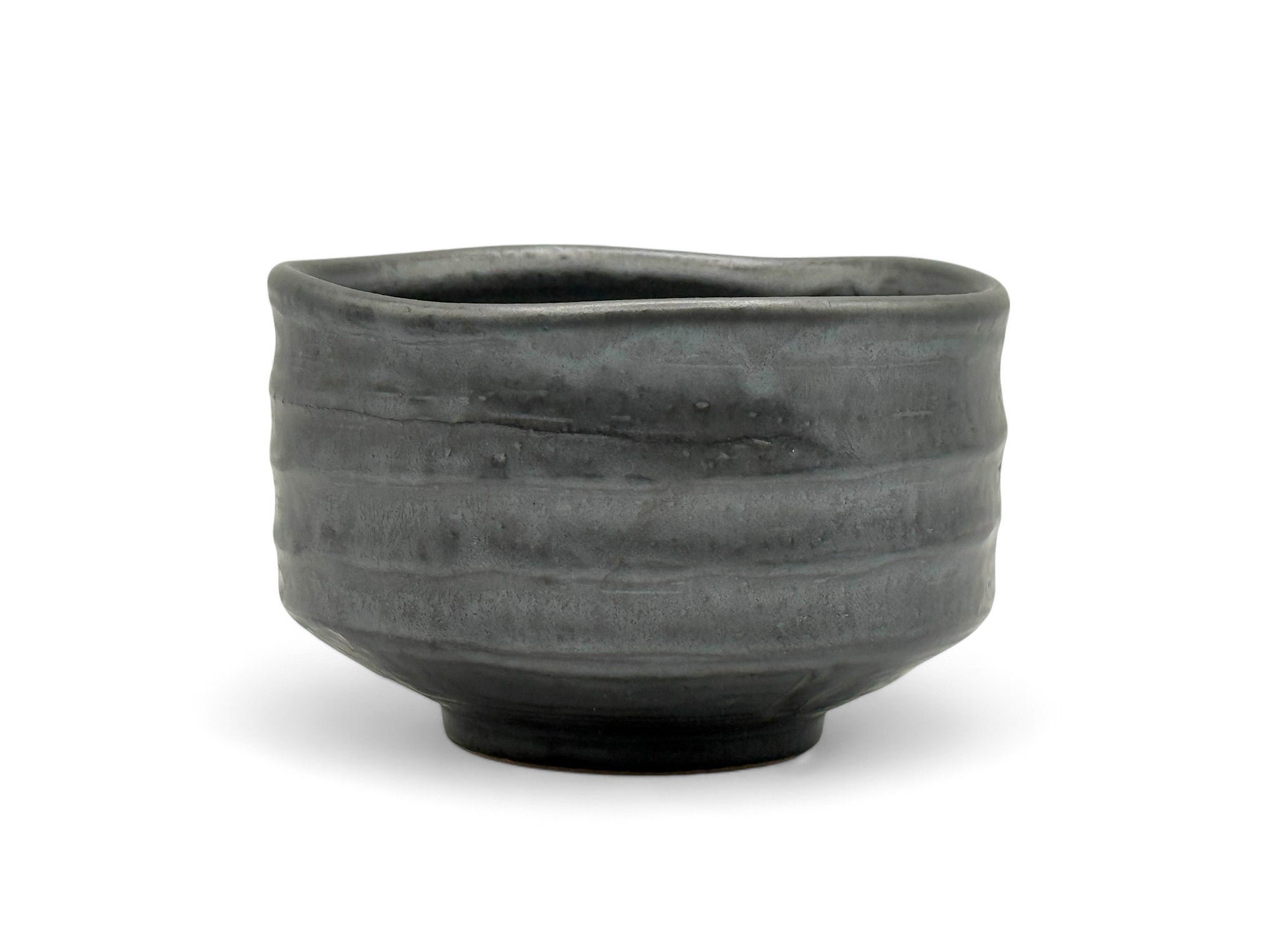Sekitan Black Mino-yaki Chawan - Japanese Matcha Bowl
