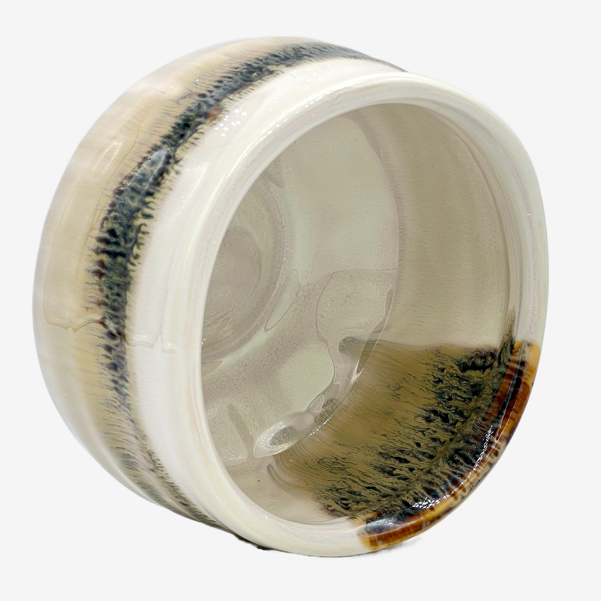 Iro Tobichiru White Chawan Set - Japanese Matcha Bowl Matchaware Inoue Tea
