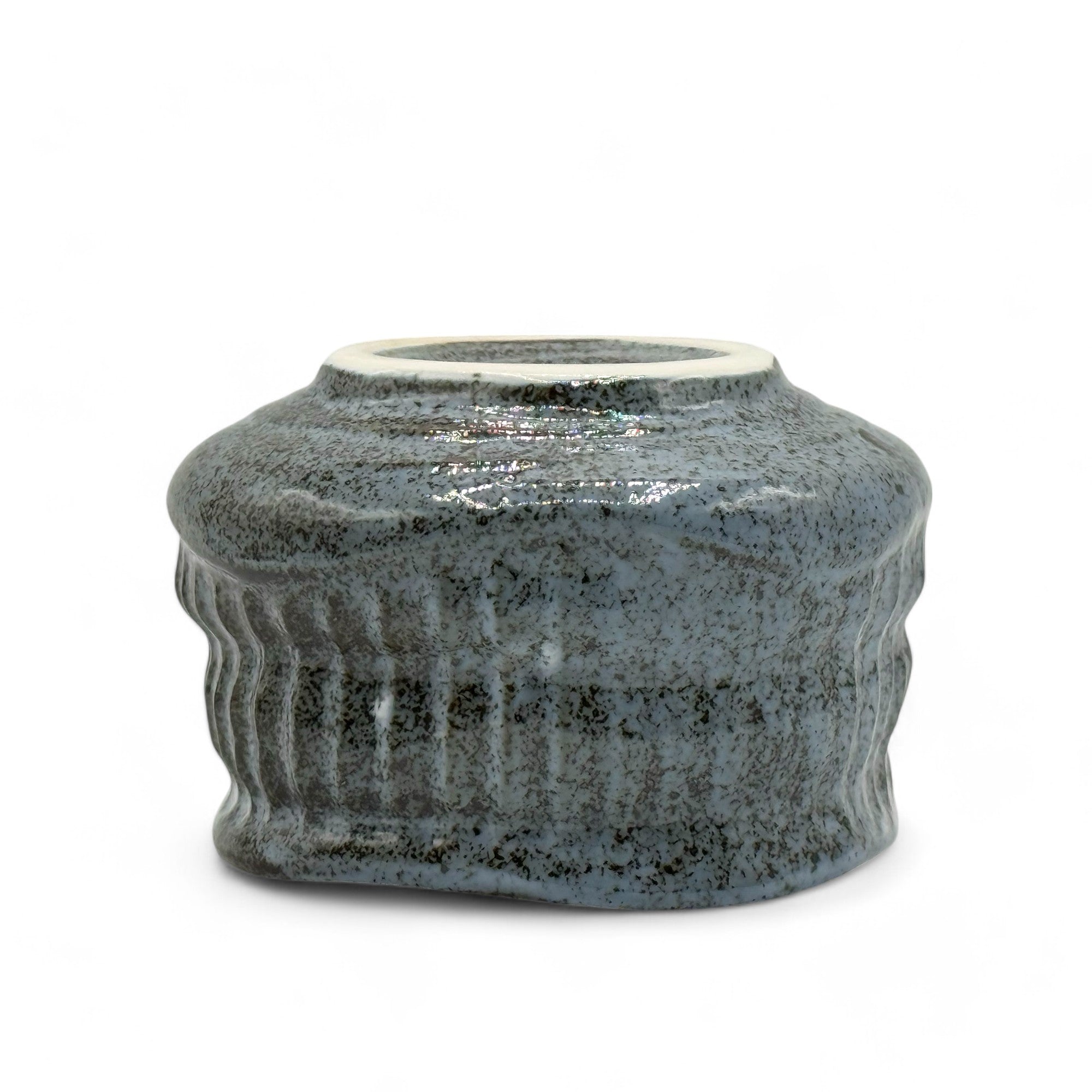 Sagano Mikage Gray Mino-yaki Chawan - Japanese Mini Matcha Bowl