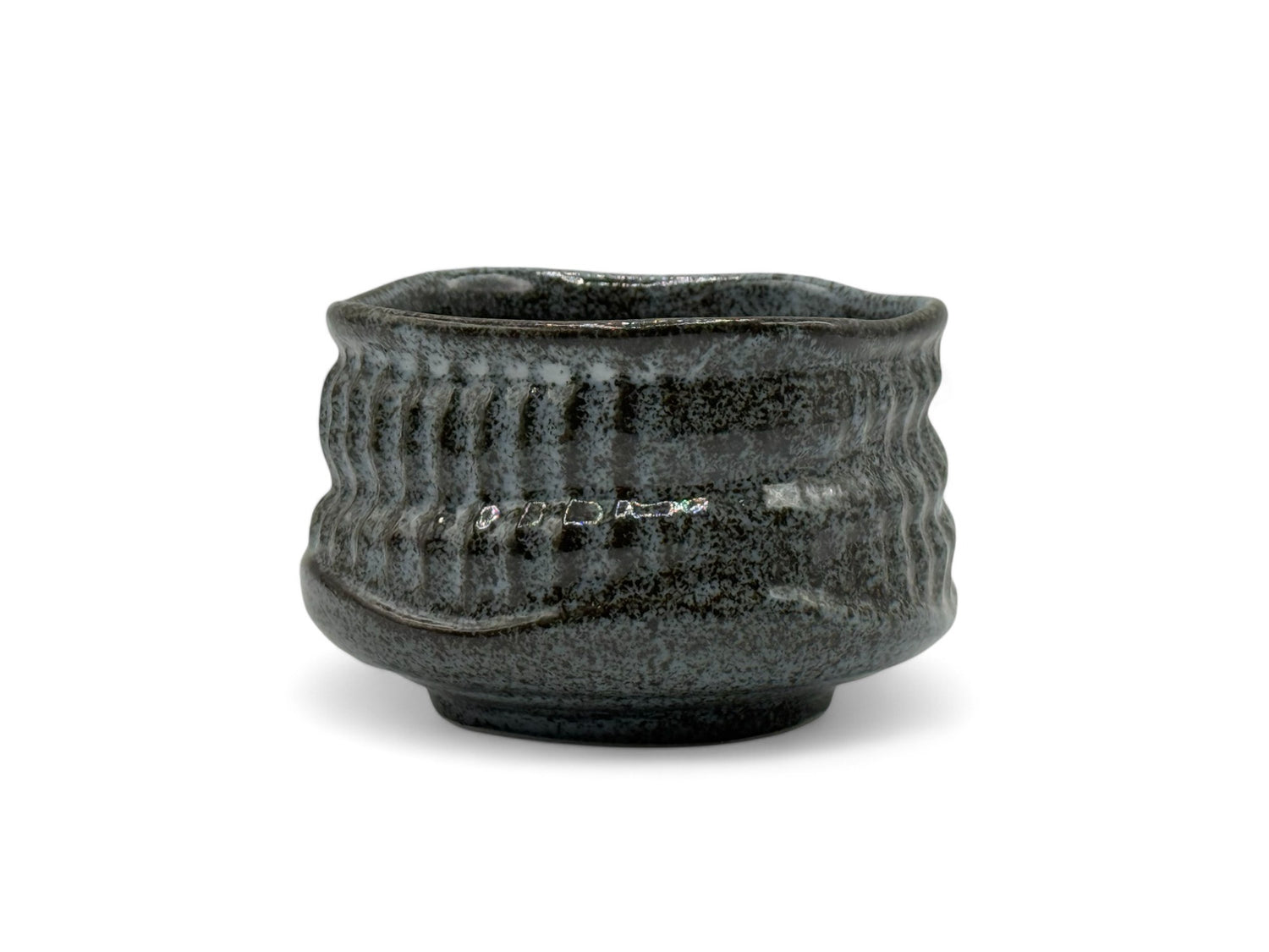 Sagano Mikage Gray Mino-yaki Chawan - Japanese Mini Matcha Bowl