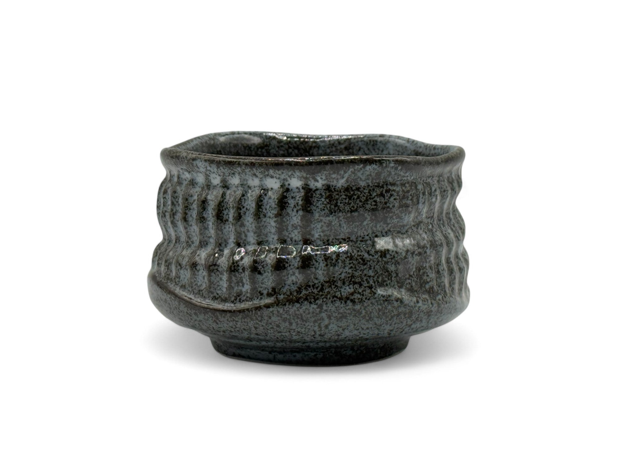 Sagano Mikage Gray Mino-yaki Chawan - Japanese Mini Matcha Bowl