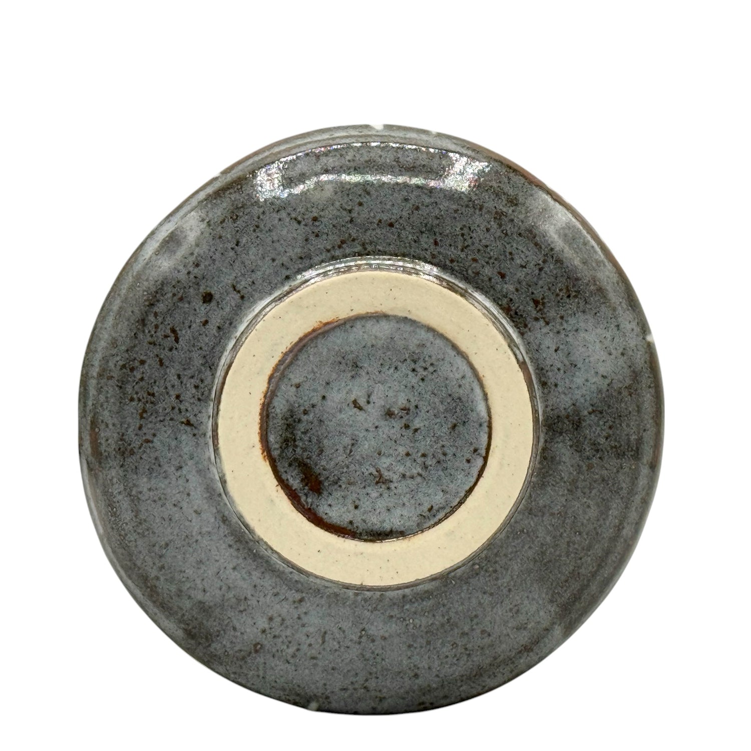 Iguchi Stripe Gray Mino-yaki Chawan - Japanese Matcha Bowl