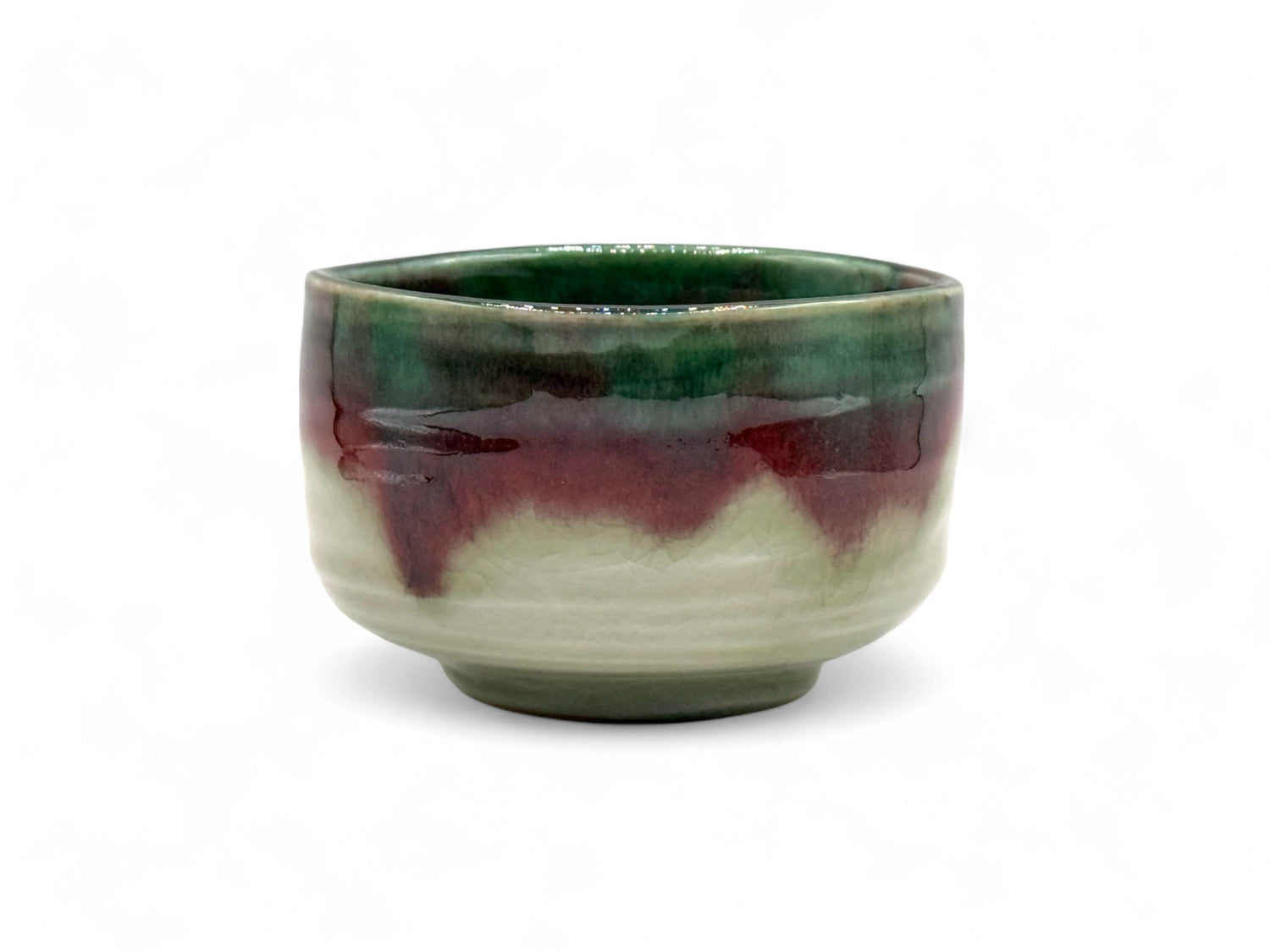 Toho Shinsa Celadon Green Mino-yaki Chawan - Japanese Matcha Bowl