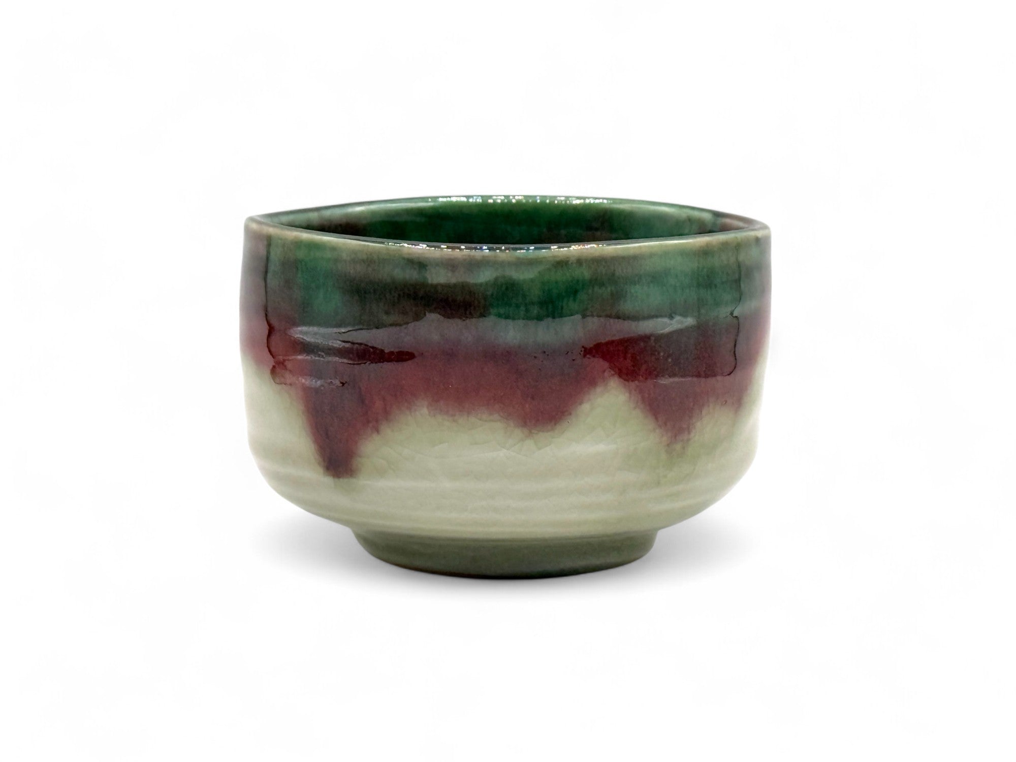Toho Shinsa Celadon Green Mino-yaki Chawan - Japanese Matcha Bowl