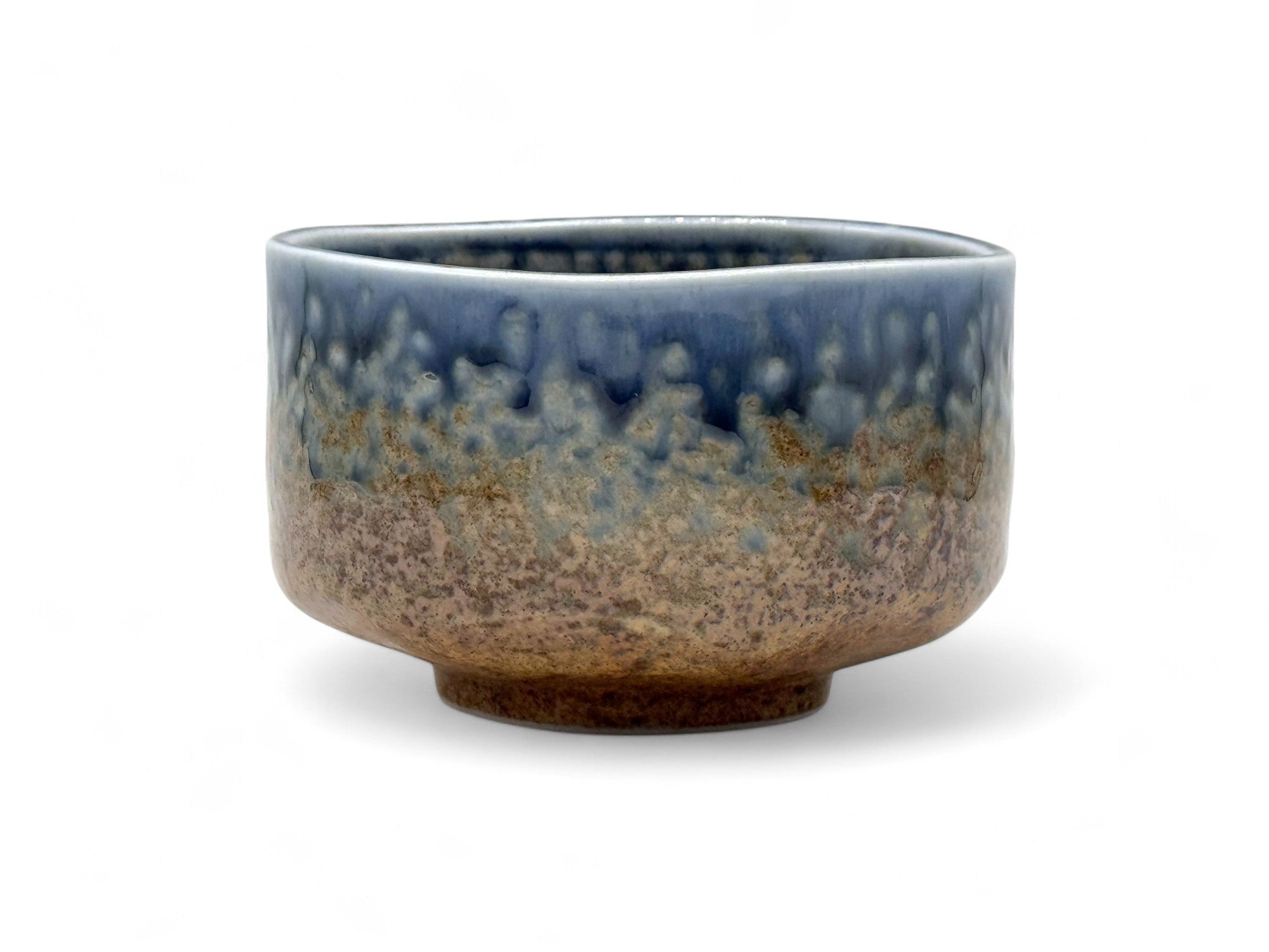 Sunaji Ainagashi Brown Mino-yaki Chawan - Japanese Matcha Bowl