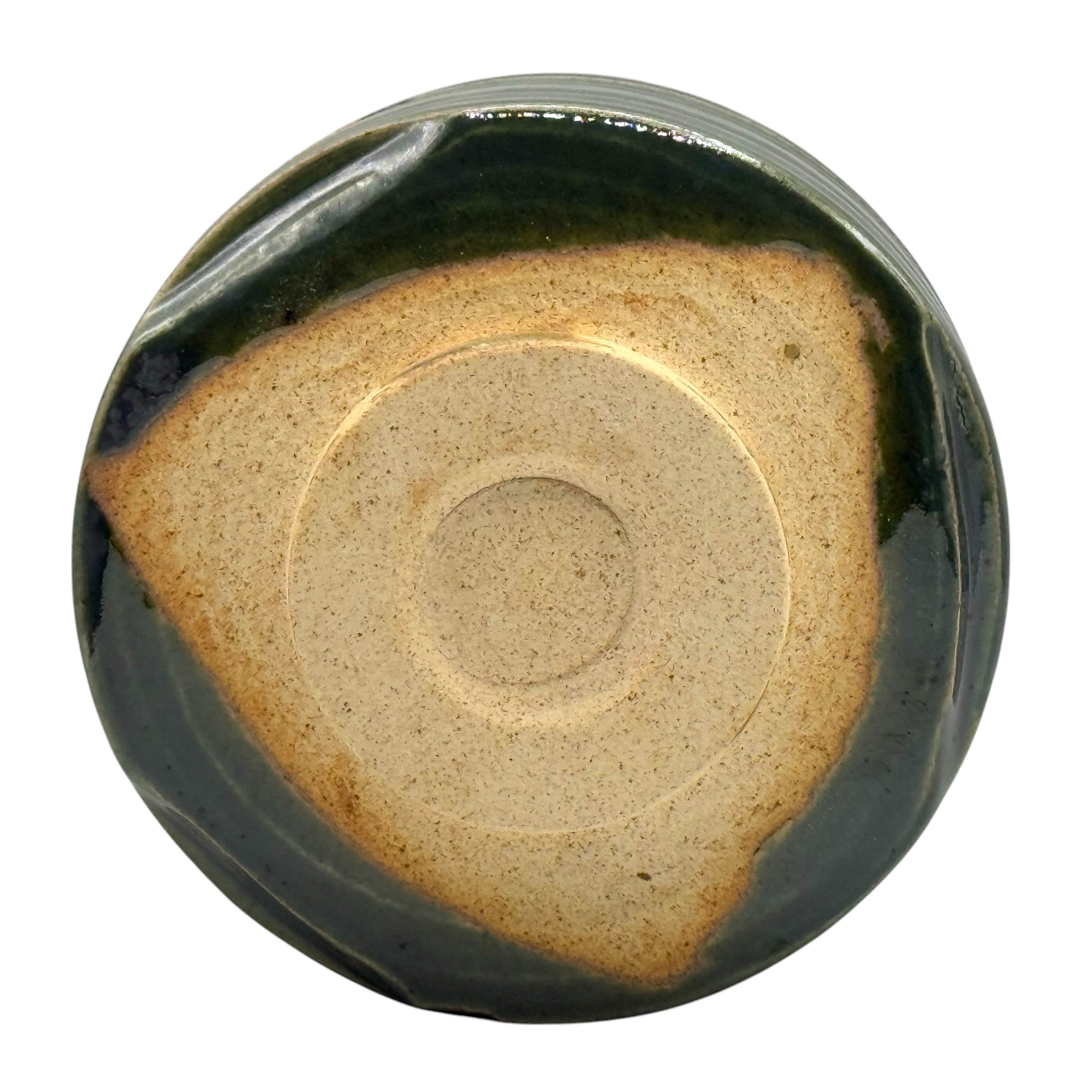 Oribe Madori Green Mino-yaki Chawan - Japanese Matcha Bowl