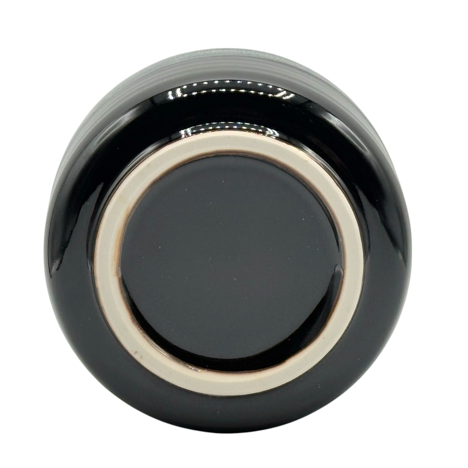 Kanetaka Tenmoku Black Nagashi Mino-yaki Chawan - Japanese Matcha Bowl