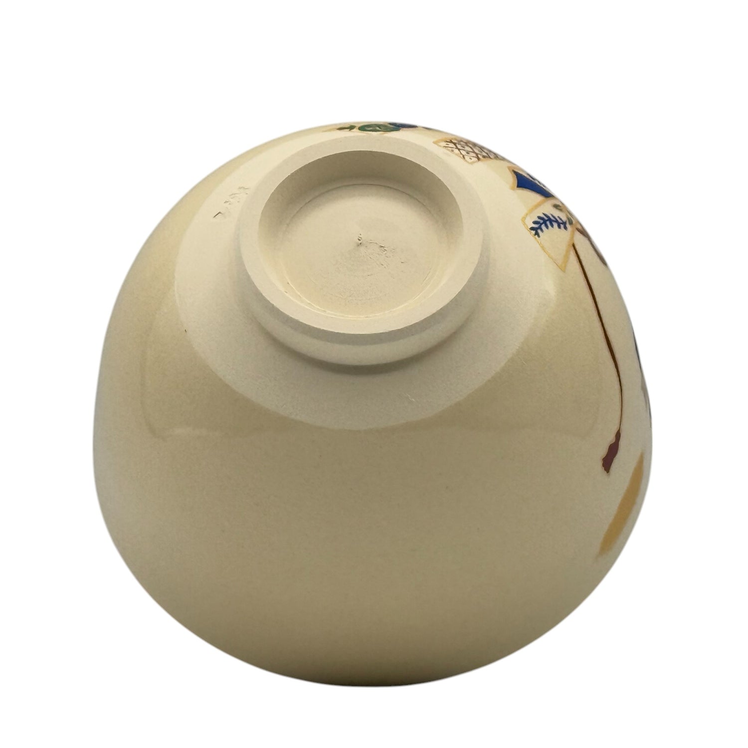 Ninsei Knot Beige White Mino-yaki Ido Chawan - Japanese Matcha Bowl