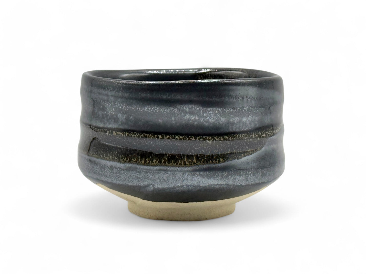 Kokuyu Urushi Black Mino-yaki Chawan - Japanese Matcha Bowl