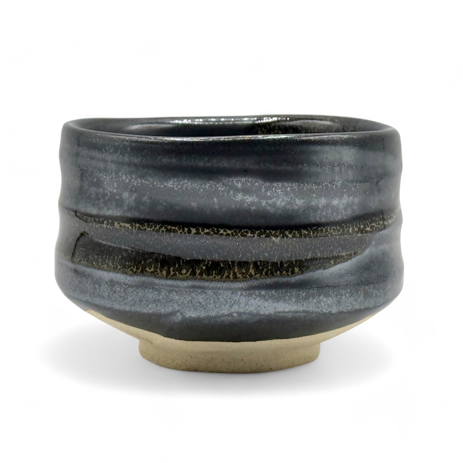 Kokuyu Urushi Black Mino-yaki Chawan - Japanese Matcha Bowl