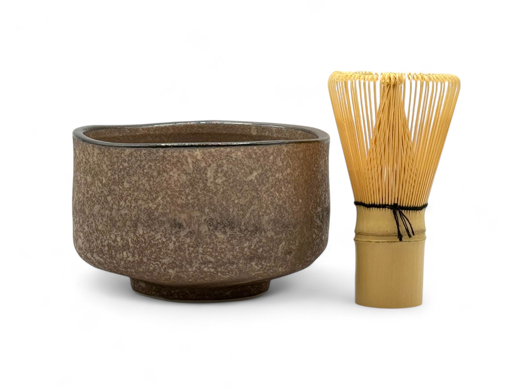 Kumagai Brown Mino-yaki Chawan Set - Japanese Matcha Bowl