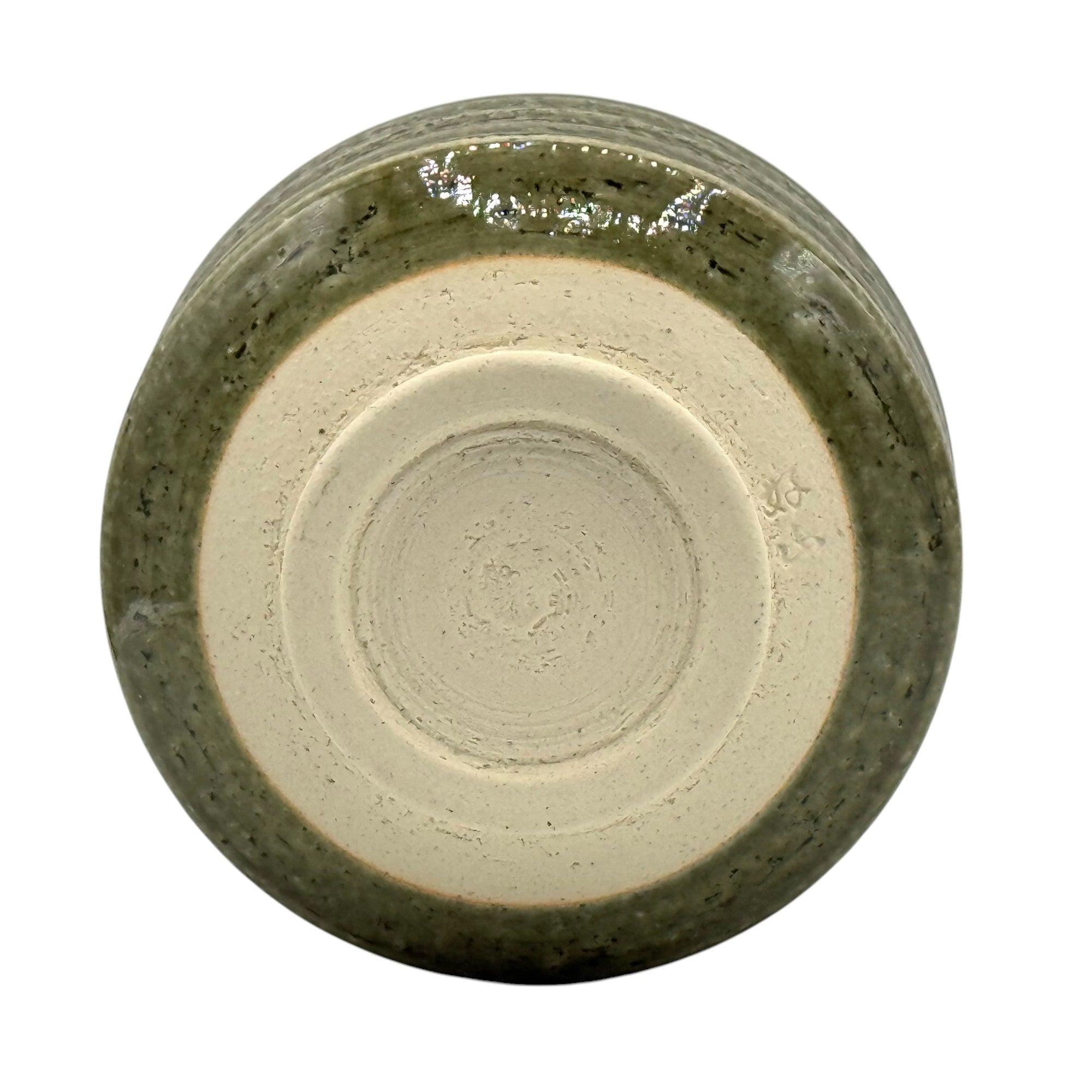 Maruyoshi Green Mino-yaki Chawan - Japanese Matcha Bowl