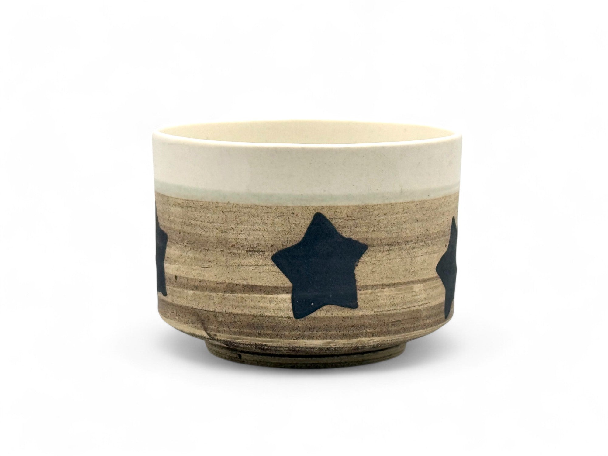 Hoshi Star White Mino-yaki Chawan - Japanese Matcha Bowl