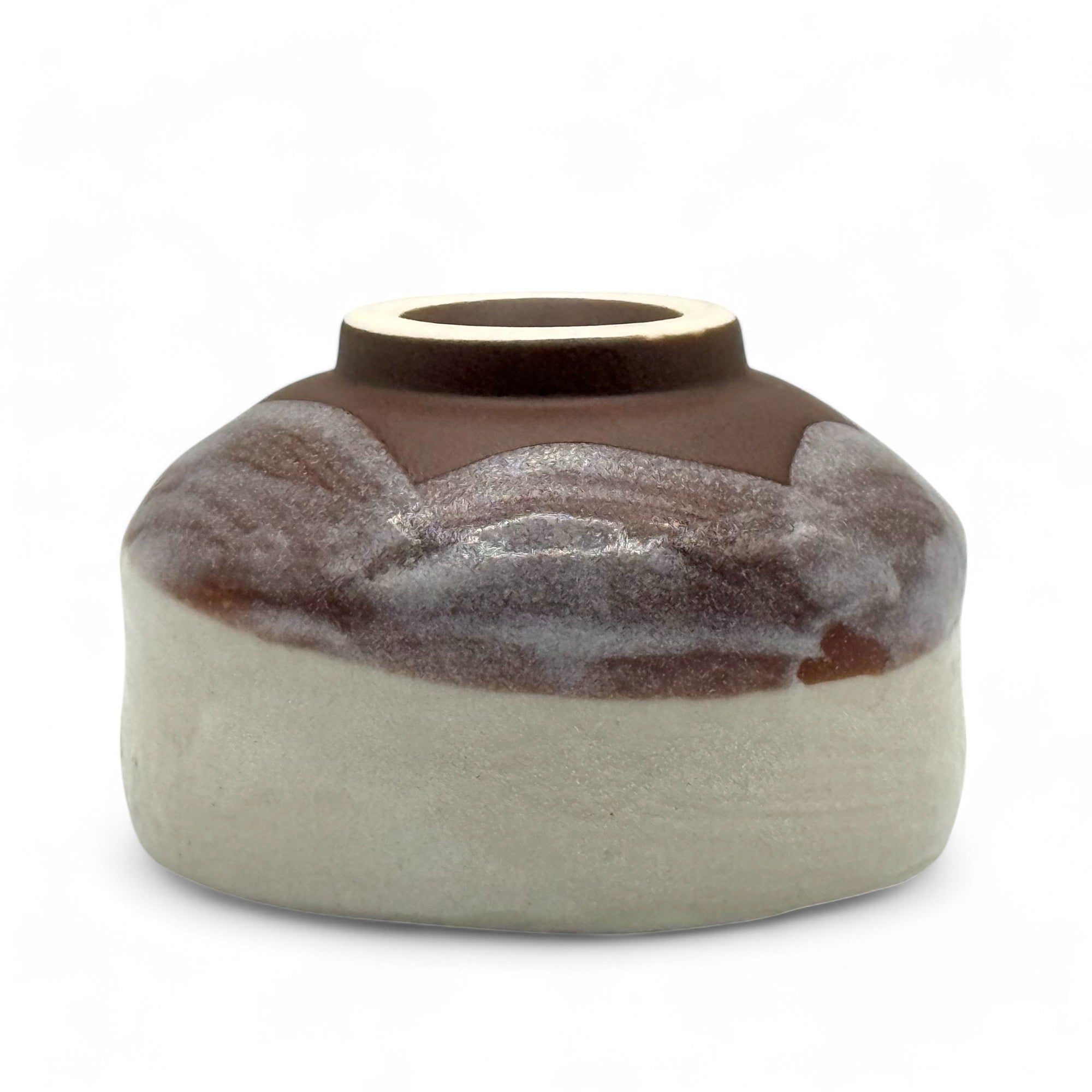 Keiko Hana Beige Mino-yaki Chawan - Japanese Mini Matcha Bowl