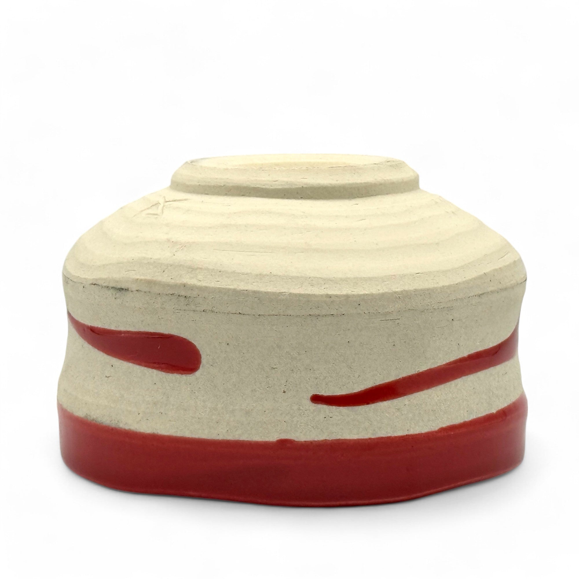 Seren Aka Rustic Red Shigaraki-yaki Chawan - Japanese Matcha Bowl