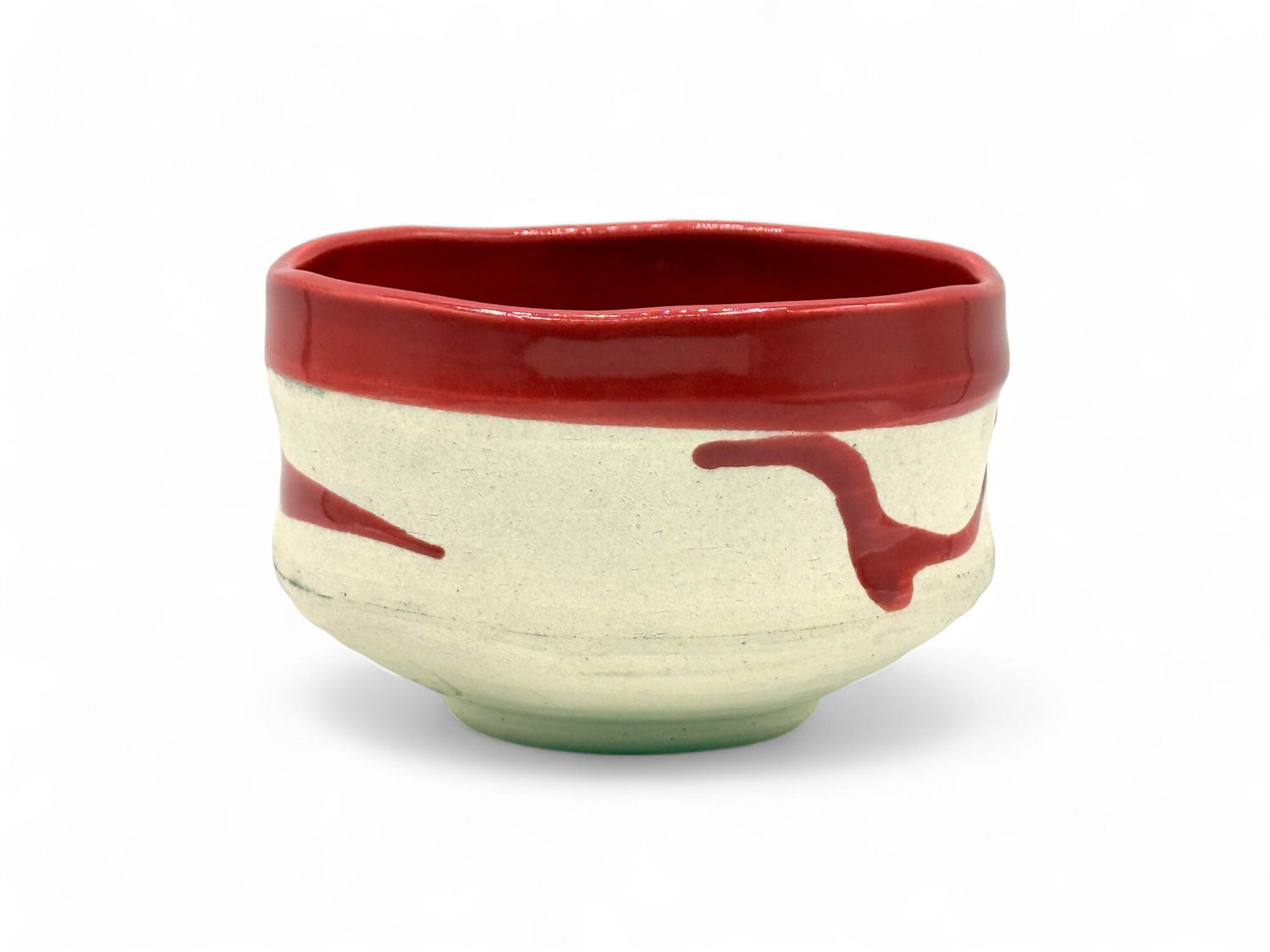 Seren Aka Rustic Red Shigaraki-yaki Chawan - Japanese Matcha Bowl