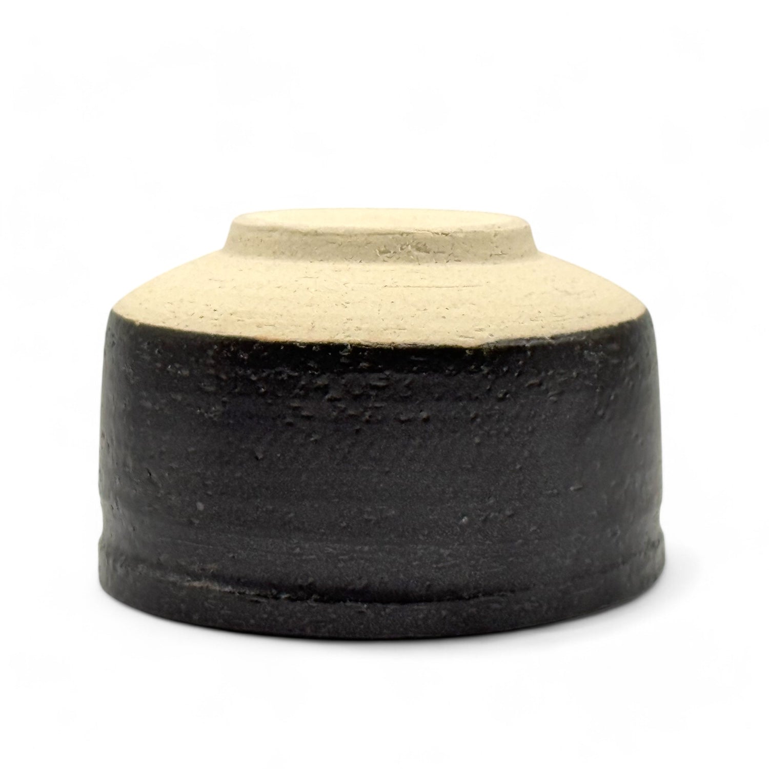 Kuro Black Kataguchi Mino-yaki Chawan - Japanese Matcha Bowl