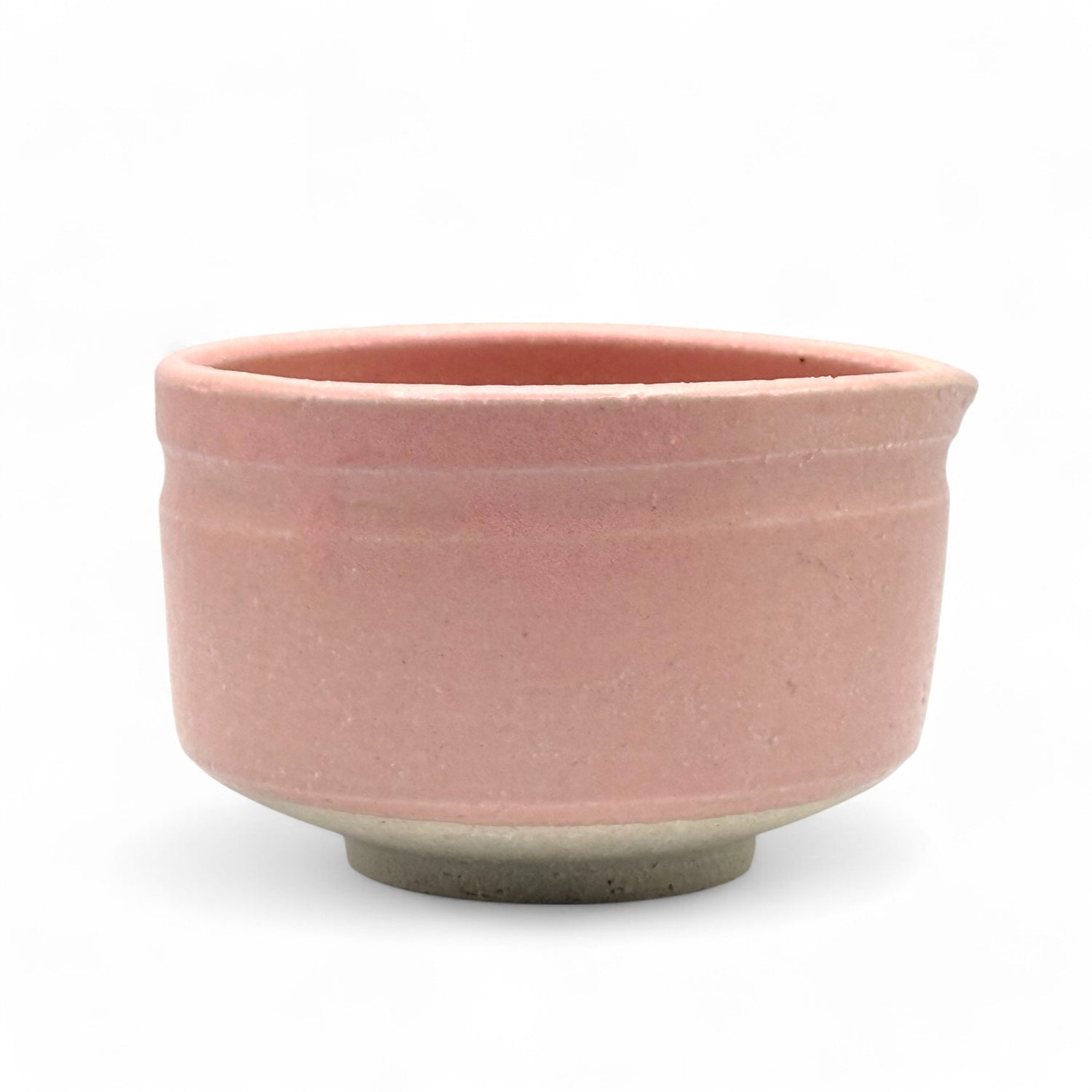 Momo Pink Kataguchi Mino-yaki Chawan - Japanese Matcha Bowl
