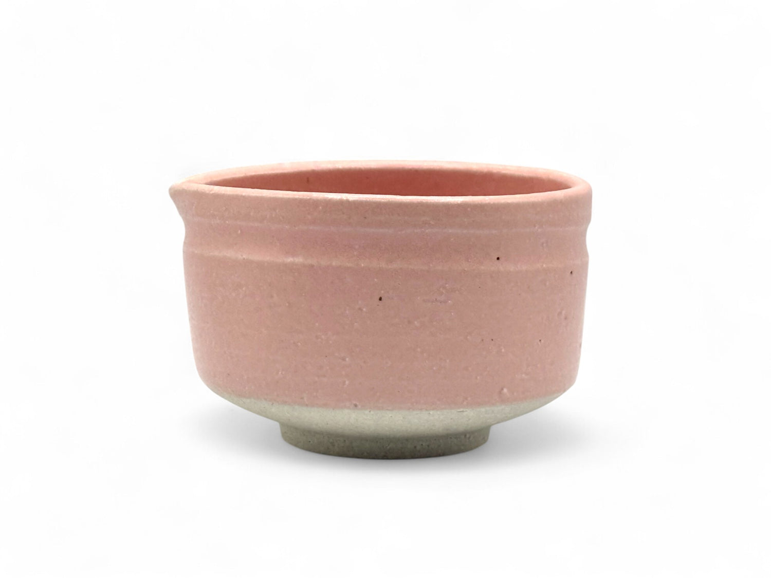 Momo Pink Kataguchi Mino-yaki Chawan - Japanese Matcha Bowl