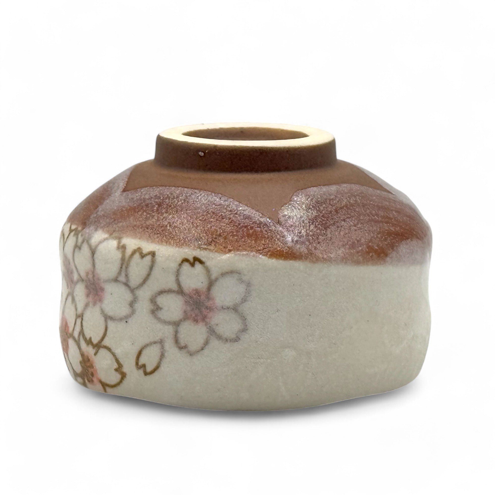 Hitomi Sakura Beige Mino-yaki Chawan - Japanese Mini Matcha Bowl