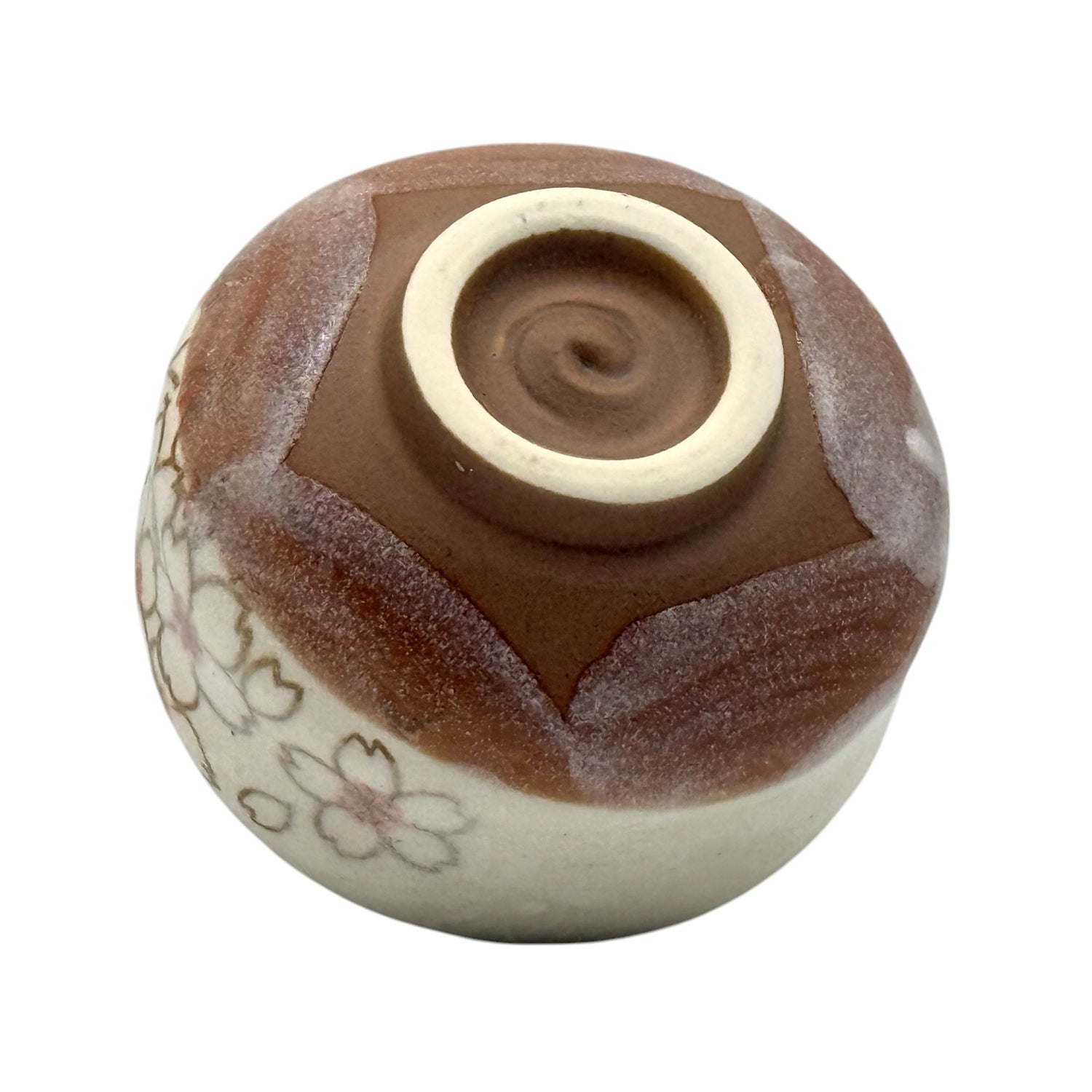Hitomi Sakura Beige Mino-yaki Chawan - Japanese Mini Matcha Bowl