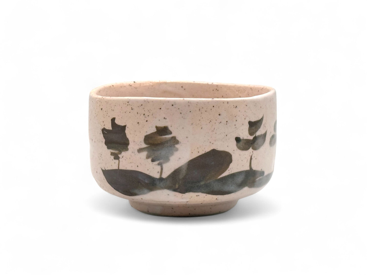 Momoyama Sansui Pink Mino-yaki Chawan - Japanese Matcha Bowl