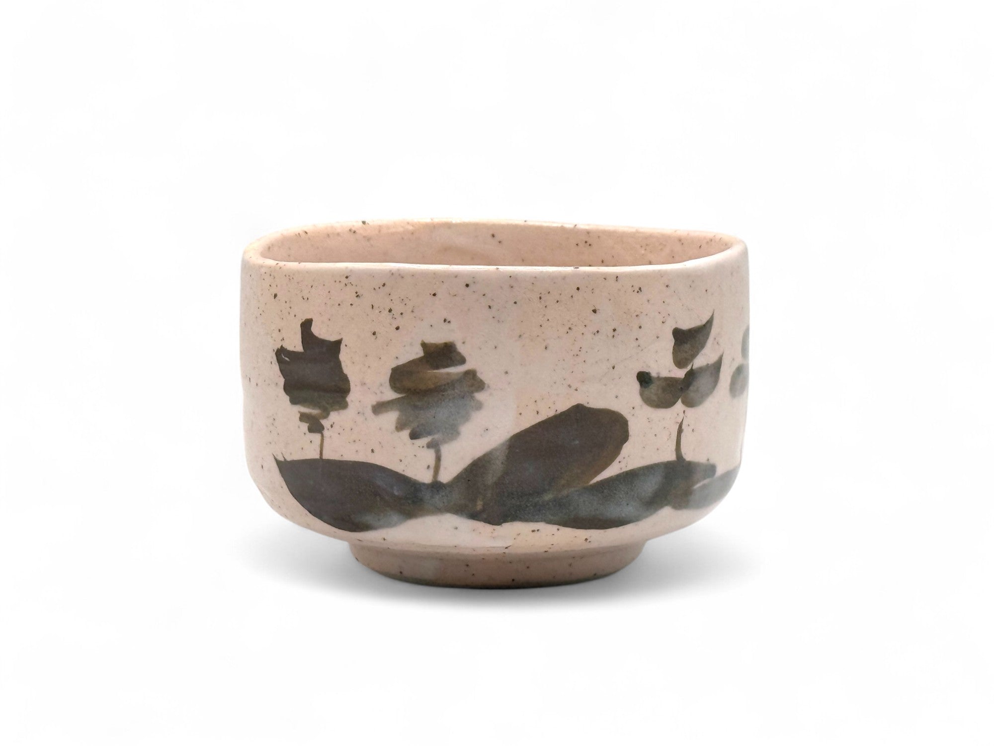 Momoyama Sansui Pink Mino-yaki Chawan - Japanese Matcha Bowl