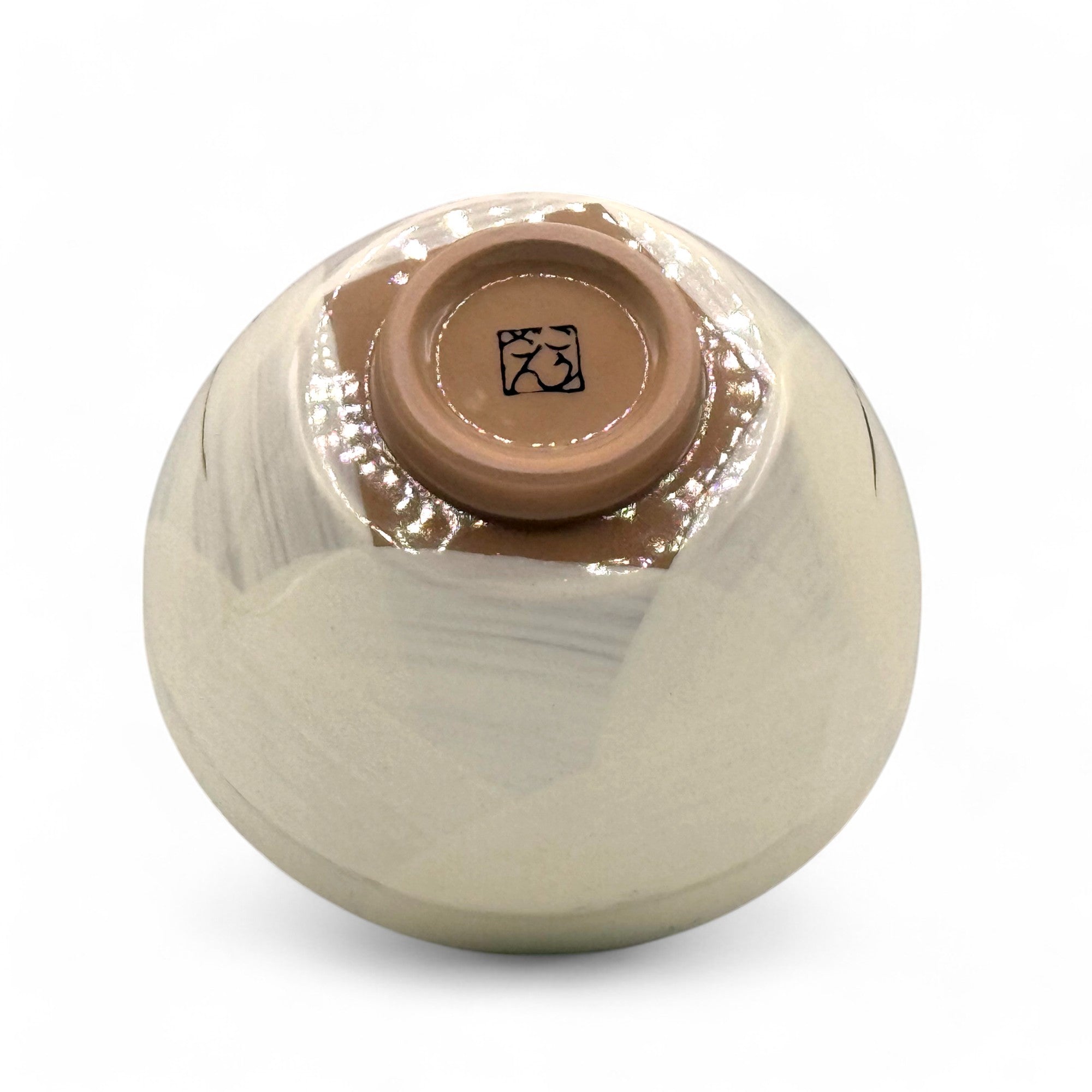 Shimotsuki Momiji Leaves White Mino-yaki Ido Chawan - Japanese Mini Matcha Bowl