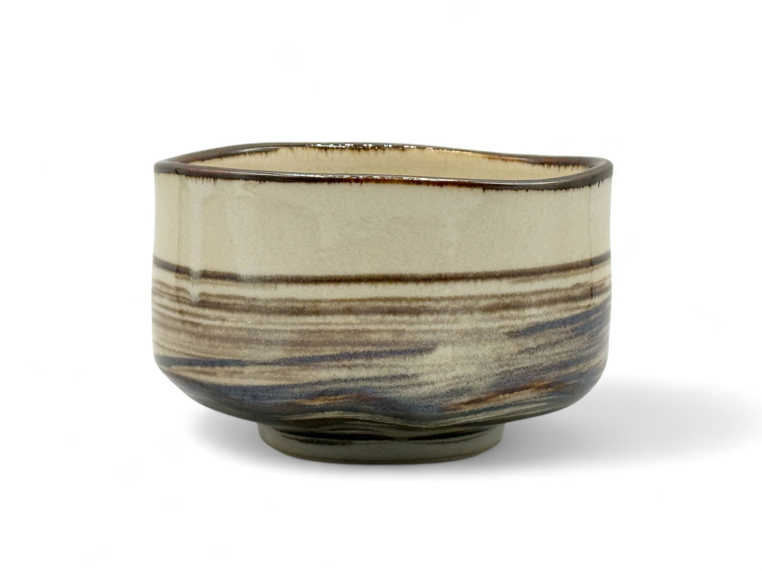 Ichiyama Brown Mino-yaki Chawan - Japanese Matcha Bowl