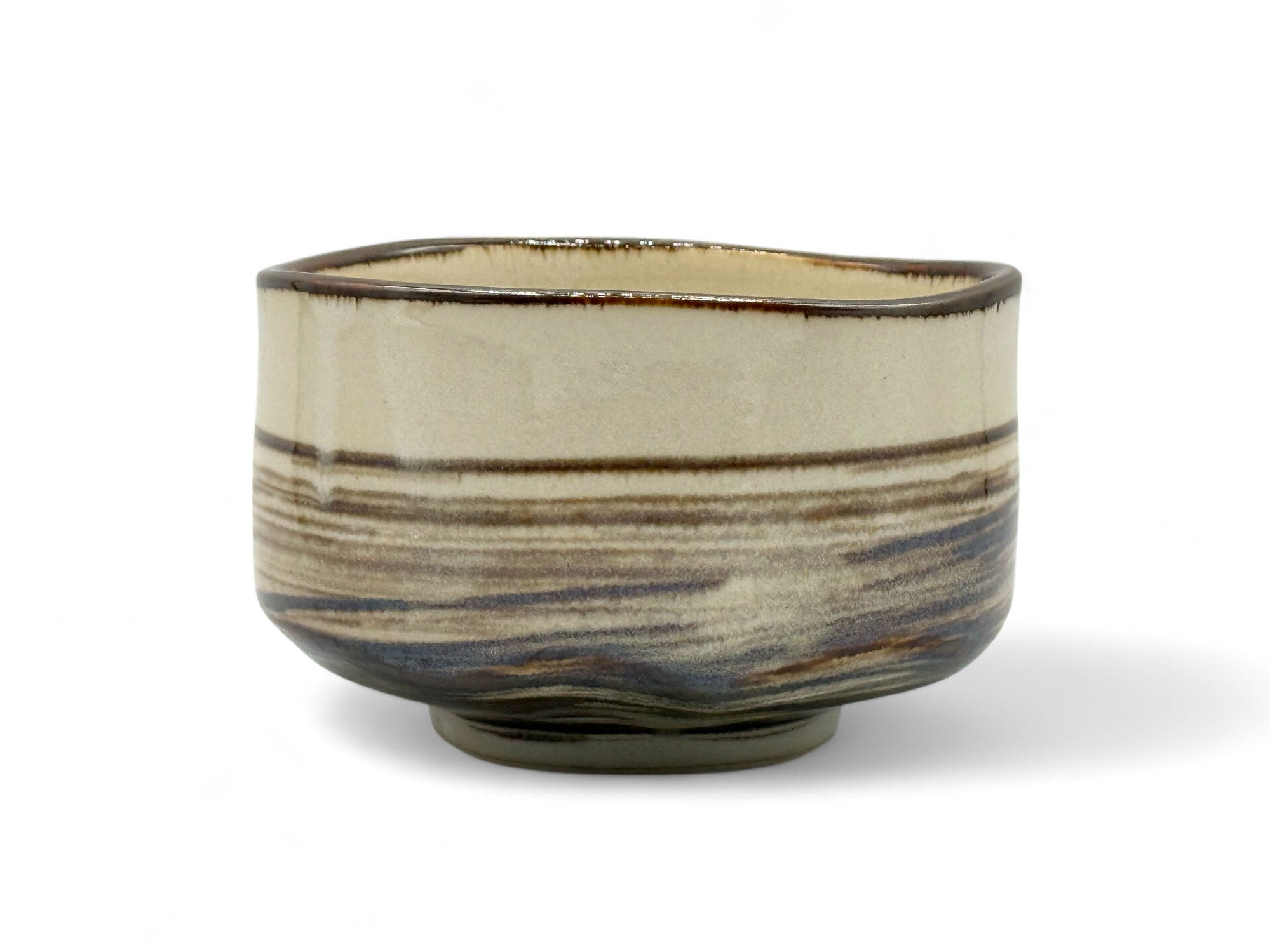 Ichiyama Brown Mino-yaki Chawan - Japanese Matcha Bowl