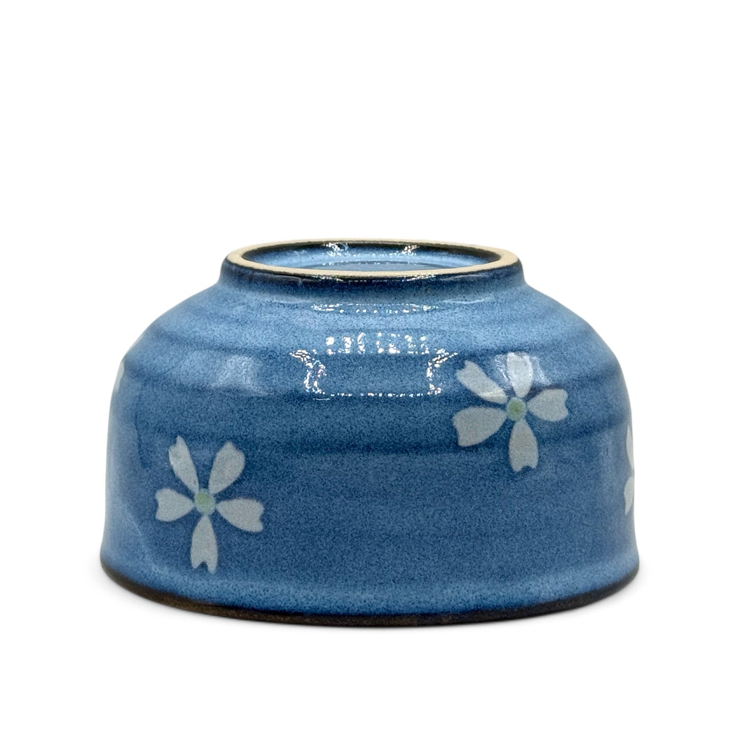 Kinyo Sakura Blue Seto-yaki Chawan - Japanese Matcha Bowl