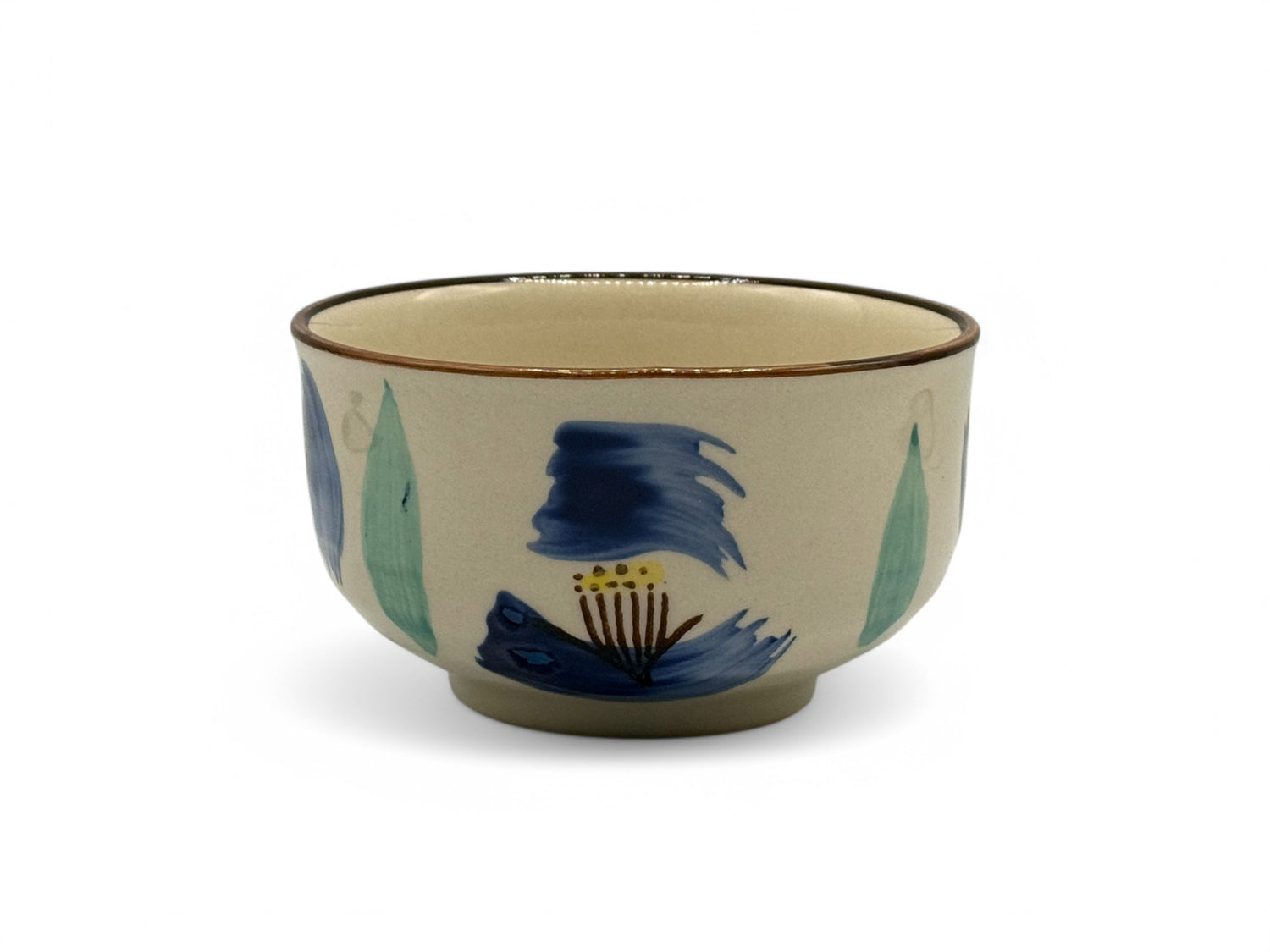 Aoi Mizu no Hana Beige Seto-yaki Chawan - Japanese Matcha Bowl