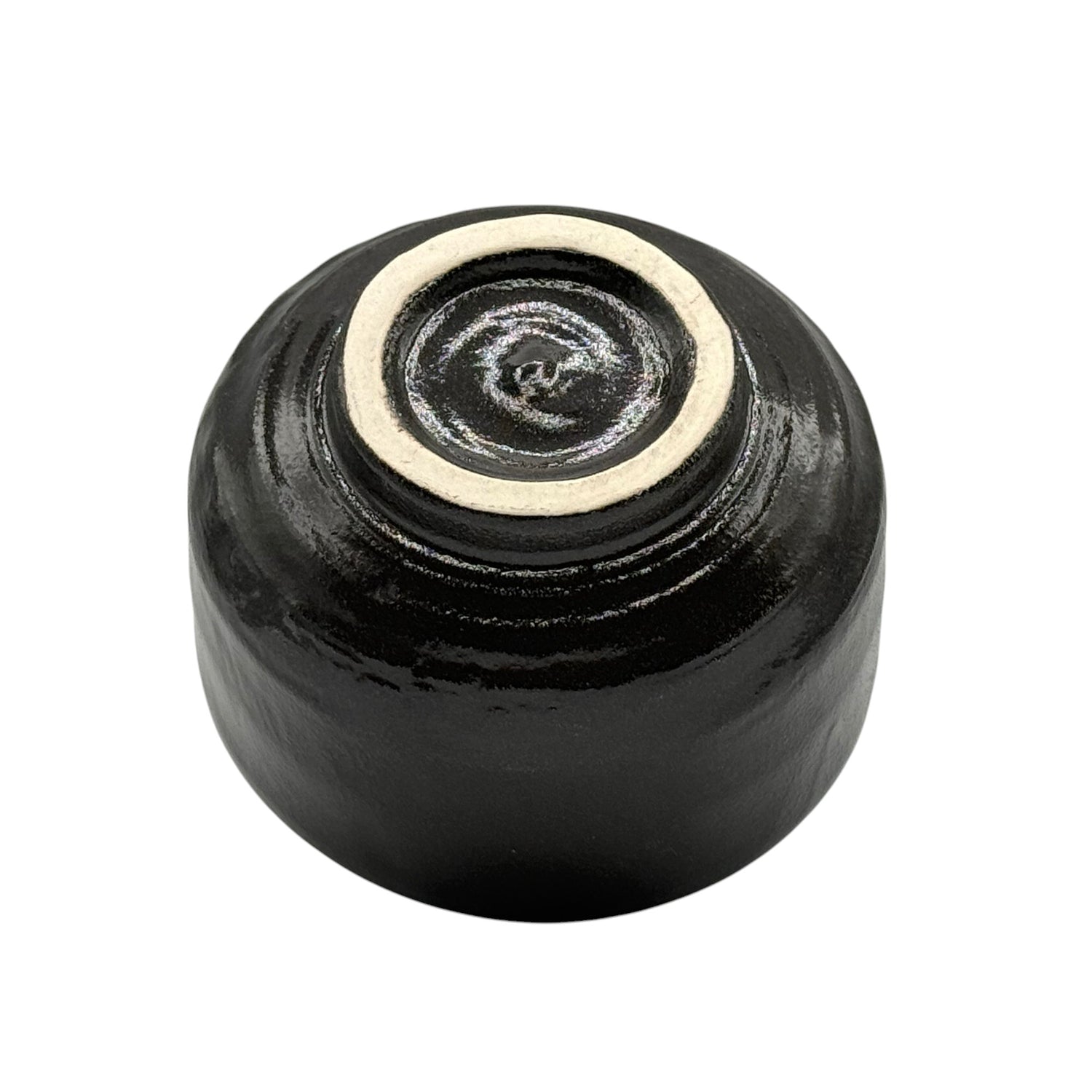 Kurogane Hake Black Mino-yaki Chawan by Genji - Japanese Matcha Bowl