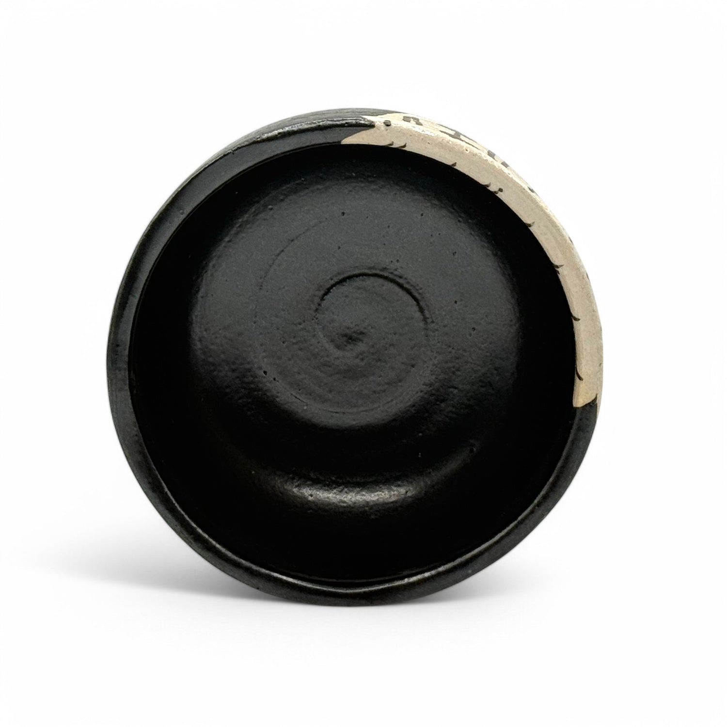 Black Oribe Mino-yaki Chawan - Japanese Matcha Bowl