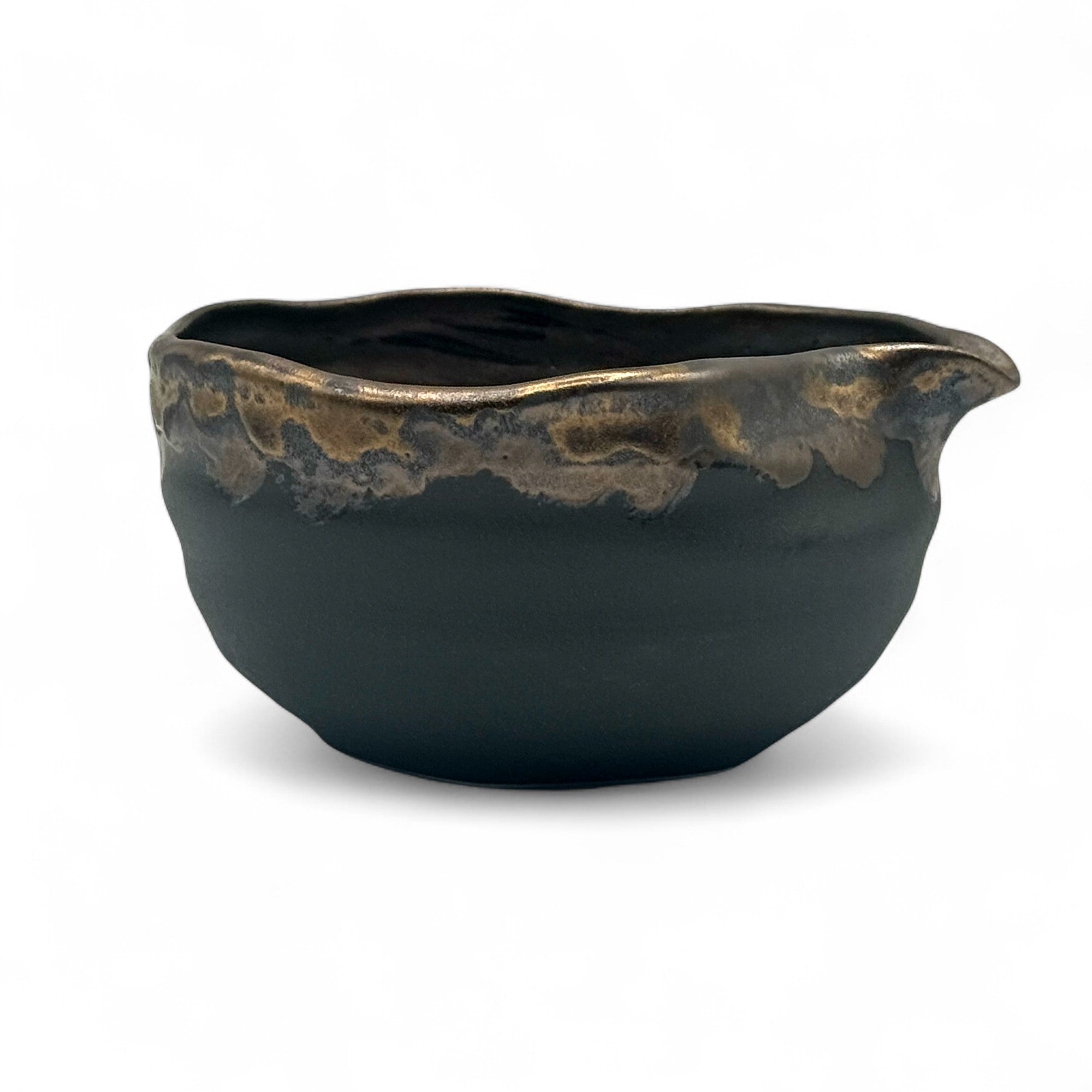 Kinkesshi Bronze Mino-yaki Chawan - Japanese Matcha Bowl