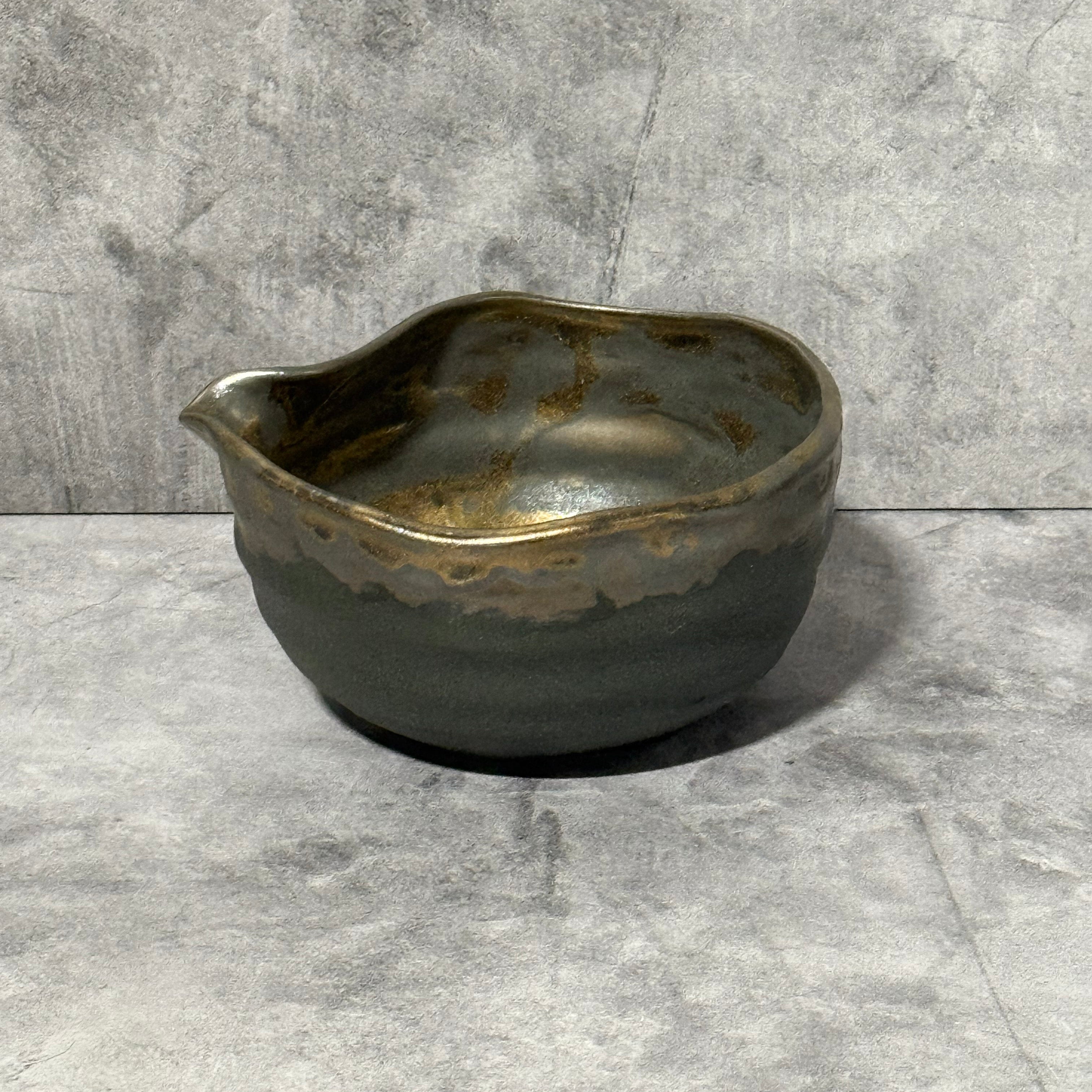 Kinkesshi Bronze Mino-yaki Chawan - Japanese Matcha Bowl