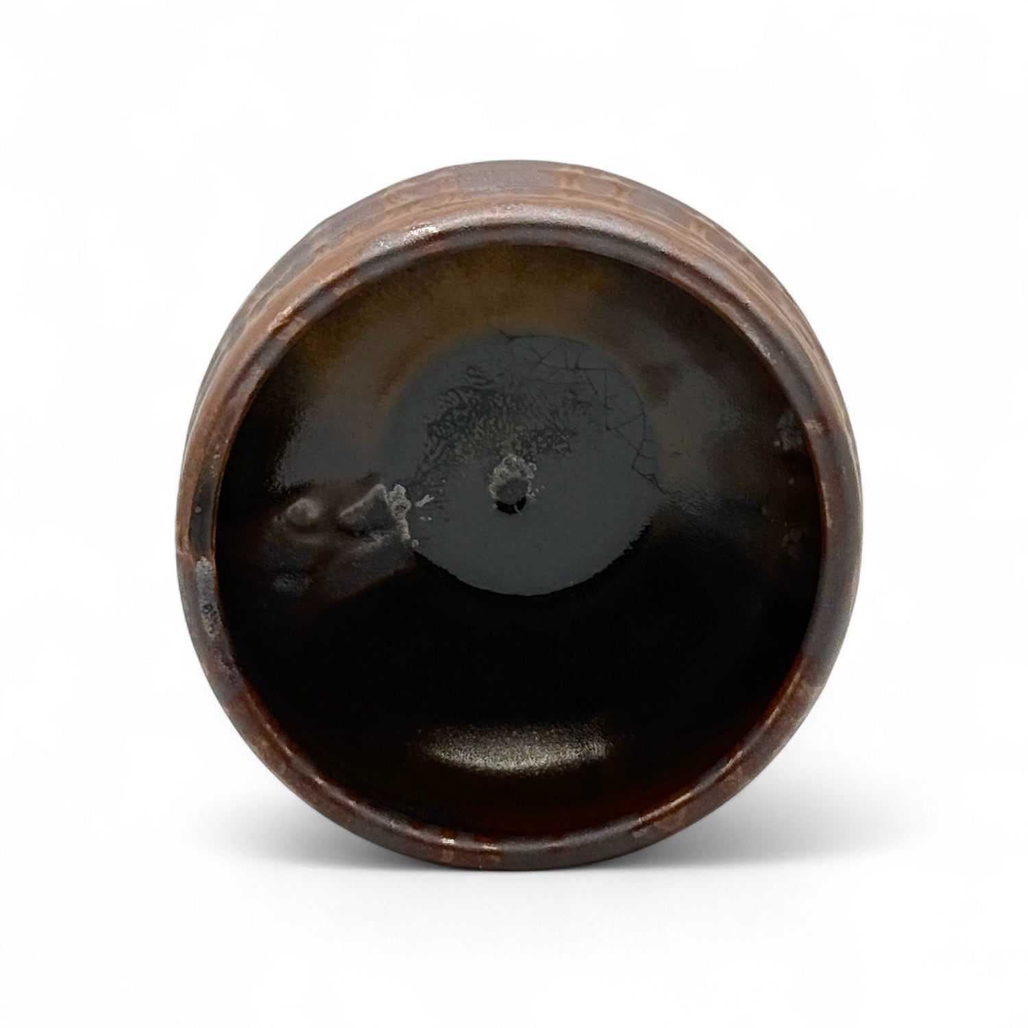 Kaiyu Ash Brown Mino-yaki Chawan - Japanese Matcha Bowl