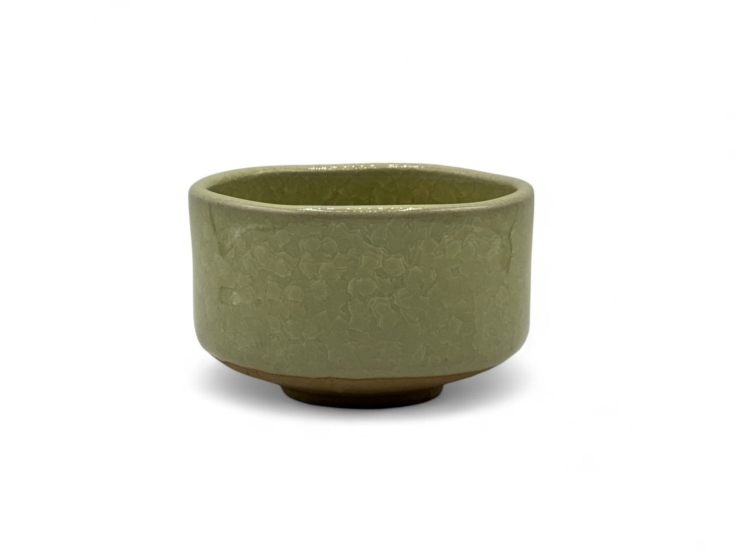 Kanyu Green Celadon Glaze Mino-yaki Chawan - Japanese Matcha Bowl
