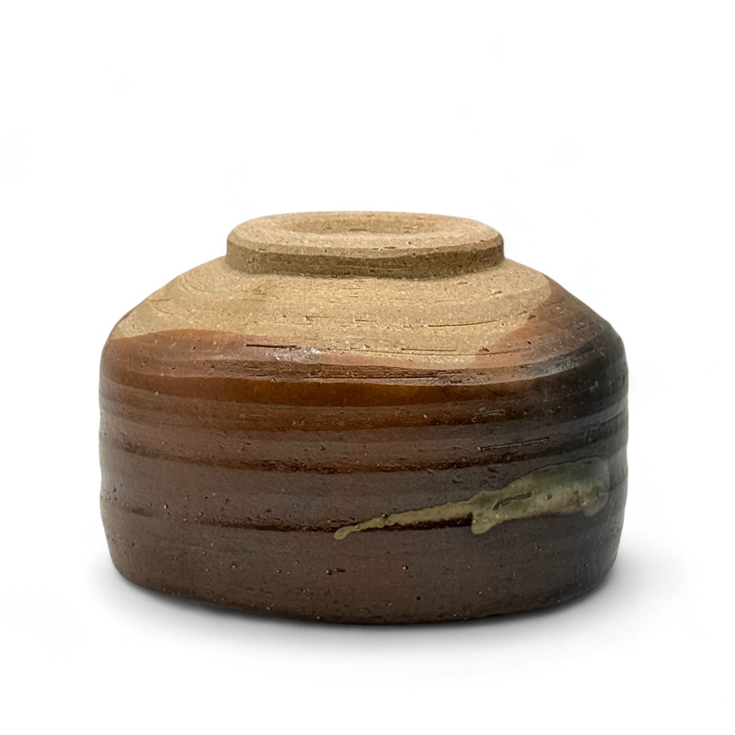 Kuro Fuki Bizen Brown Mino-yaki Chawan - Japanese Matcha Bowl