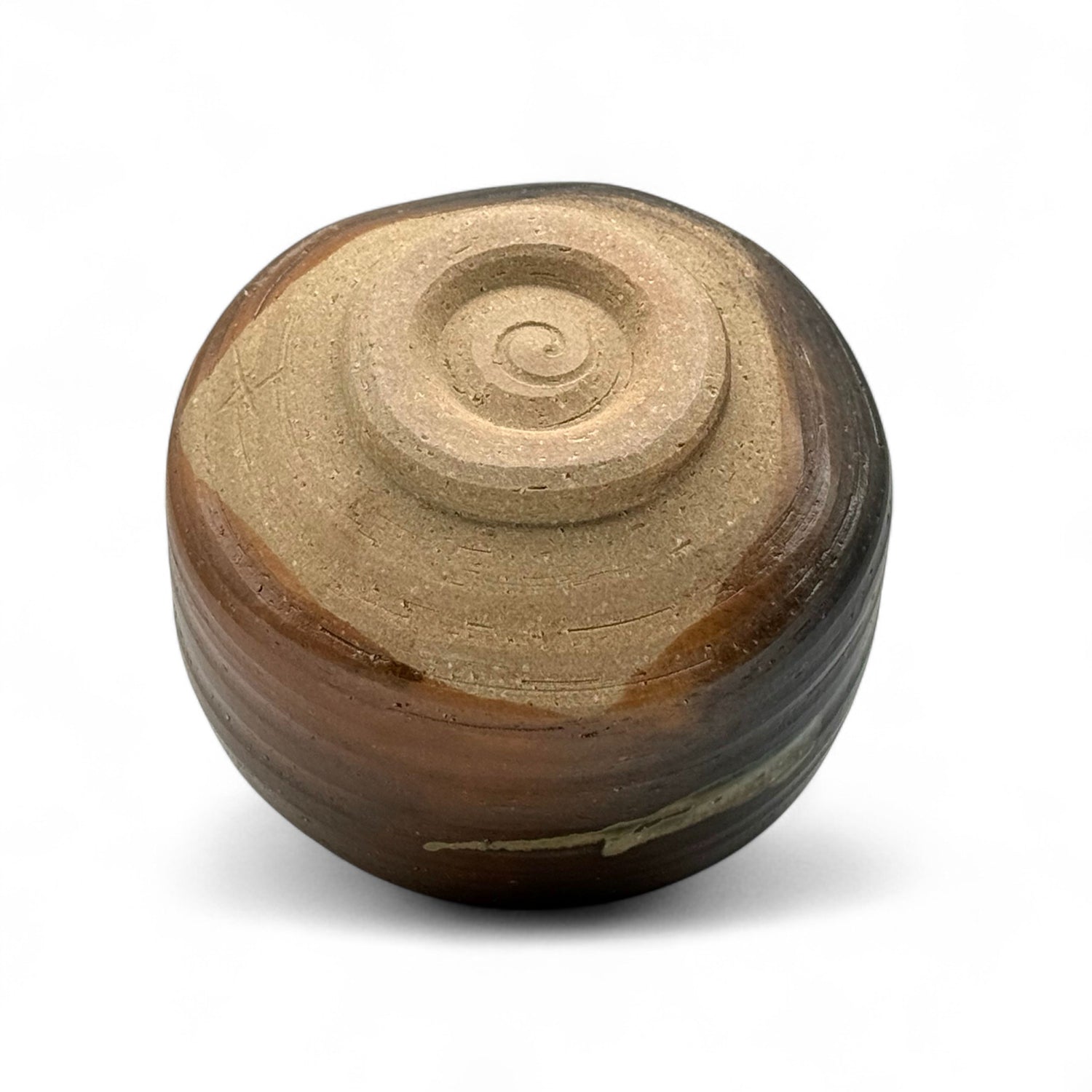 Kuro Fuki Bizen Brown Mino-yaki Chawan - Japanese Matcha Bowl