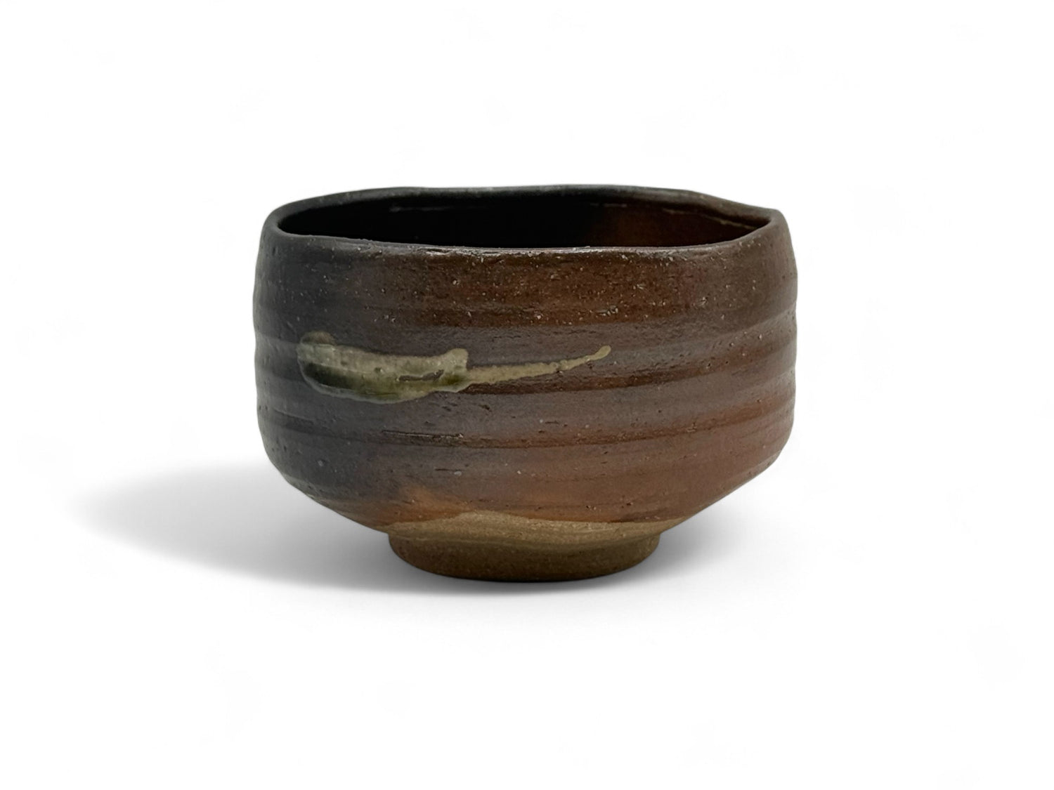Kuro Fuki Bizen Brown Mino-yaki Chawan - Japanese Matcha Bowl